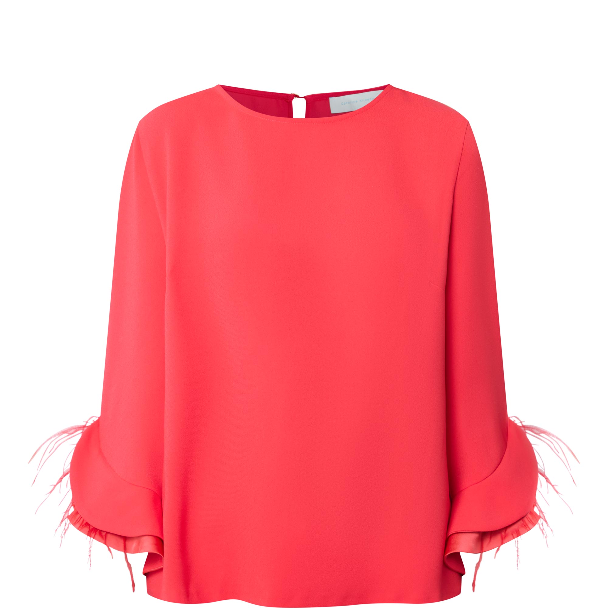 Spring Feather Cuff Blouse