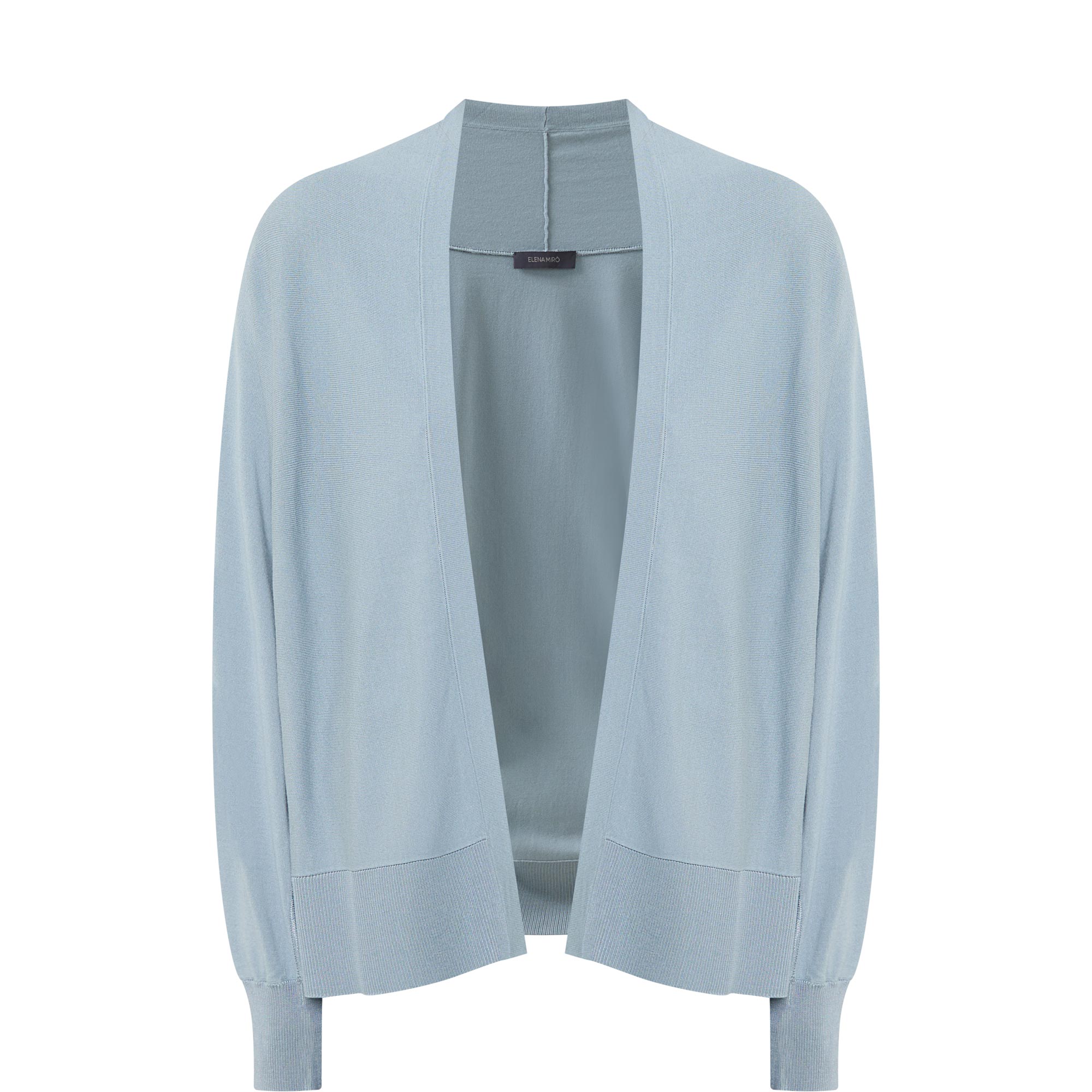 Fine Knit Open-Front Cardigan