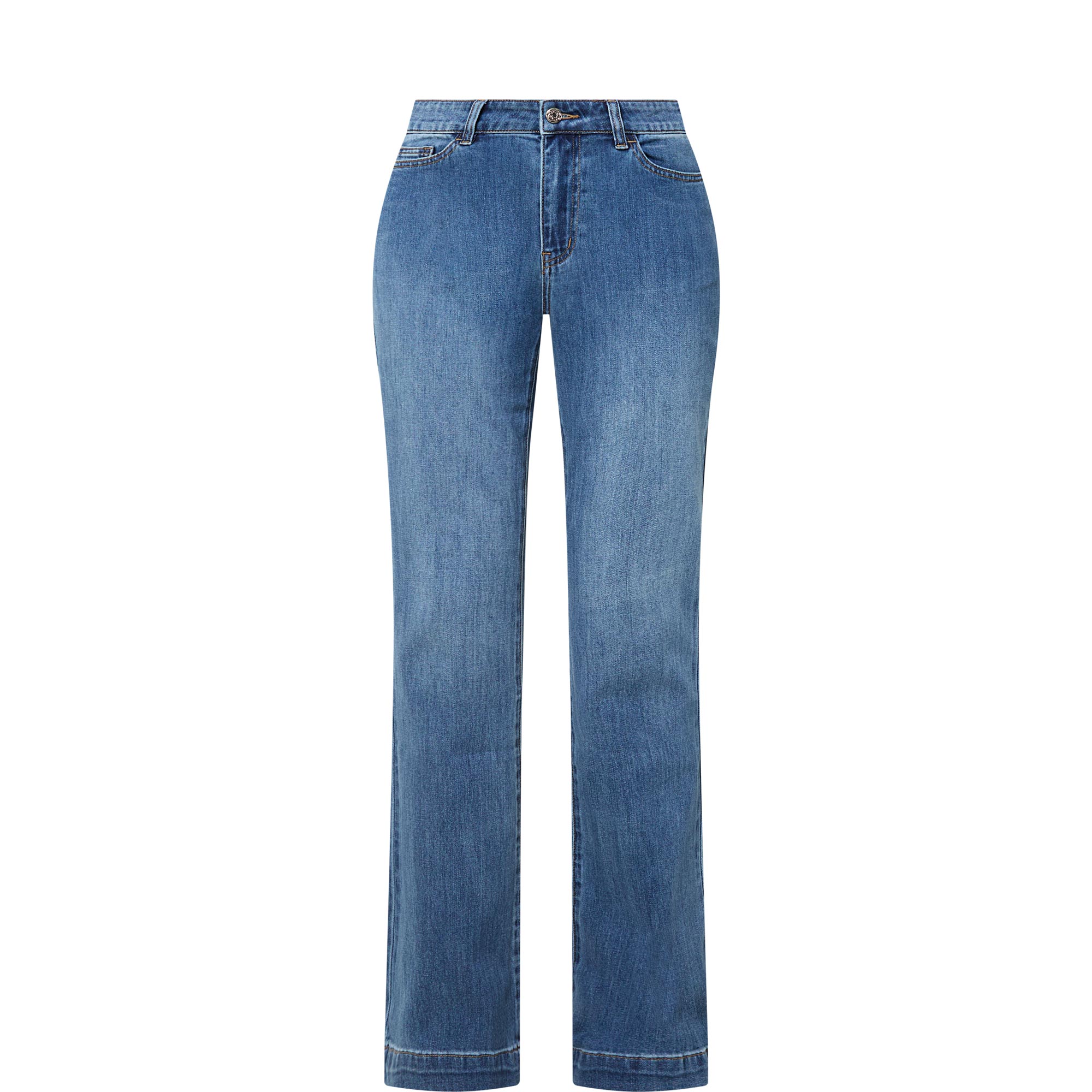 Logo Faded Flared Jeans