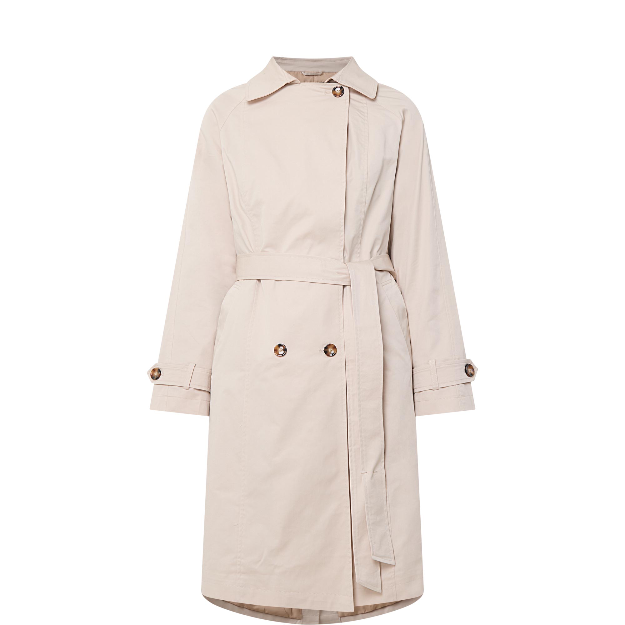Double-Breasted Belted Trench Coat