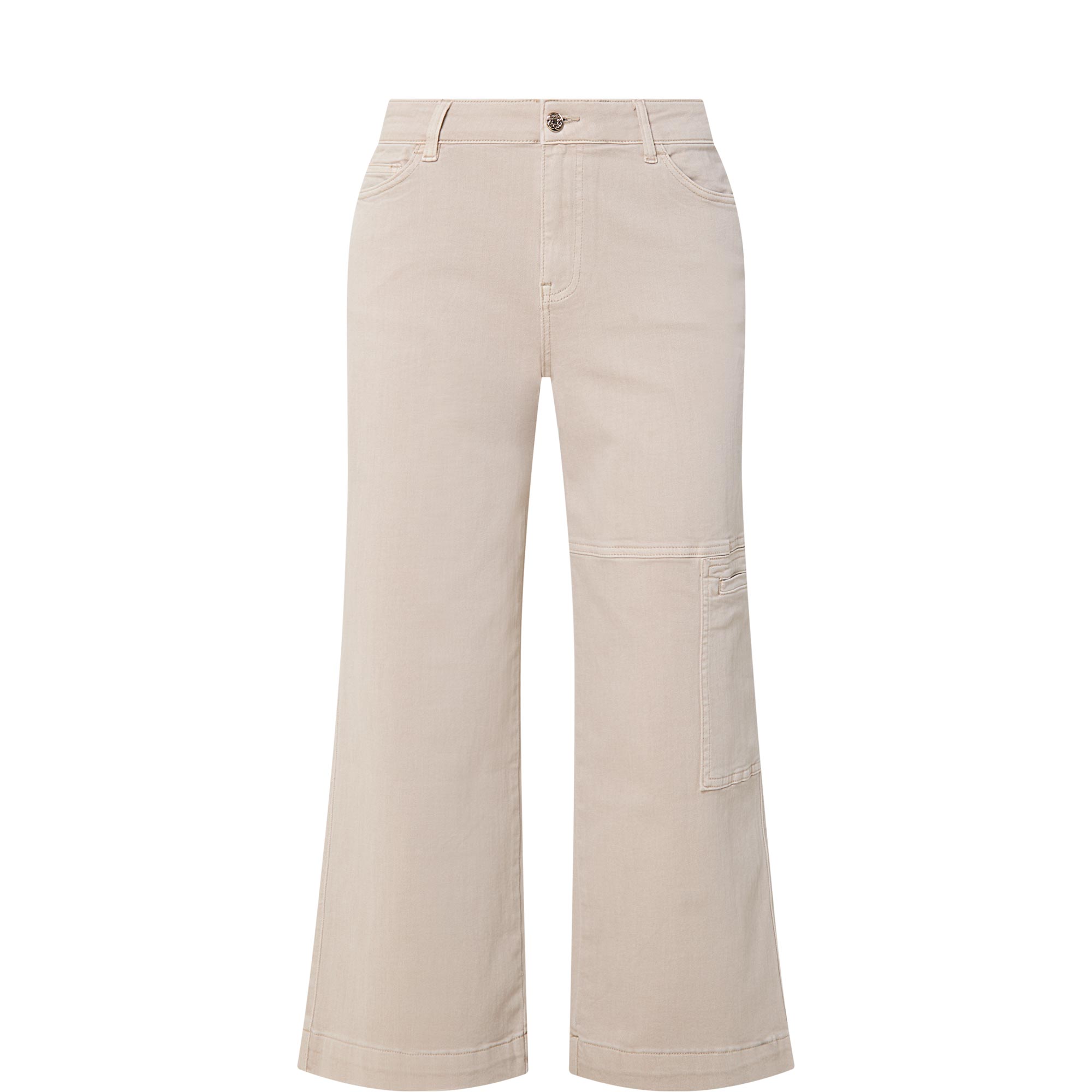 Cropped Straight Leg Trousers