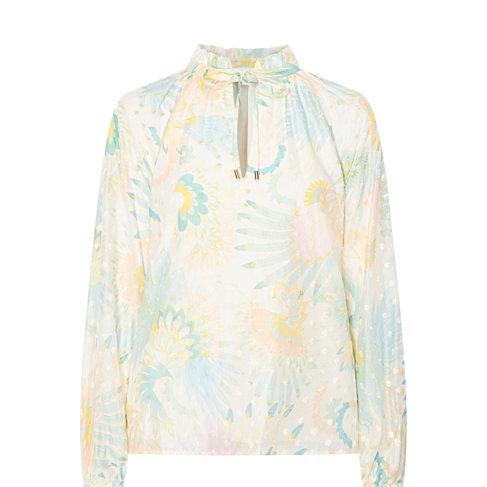 Violet Floral Chiffon Blouse