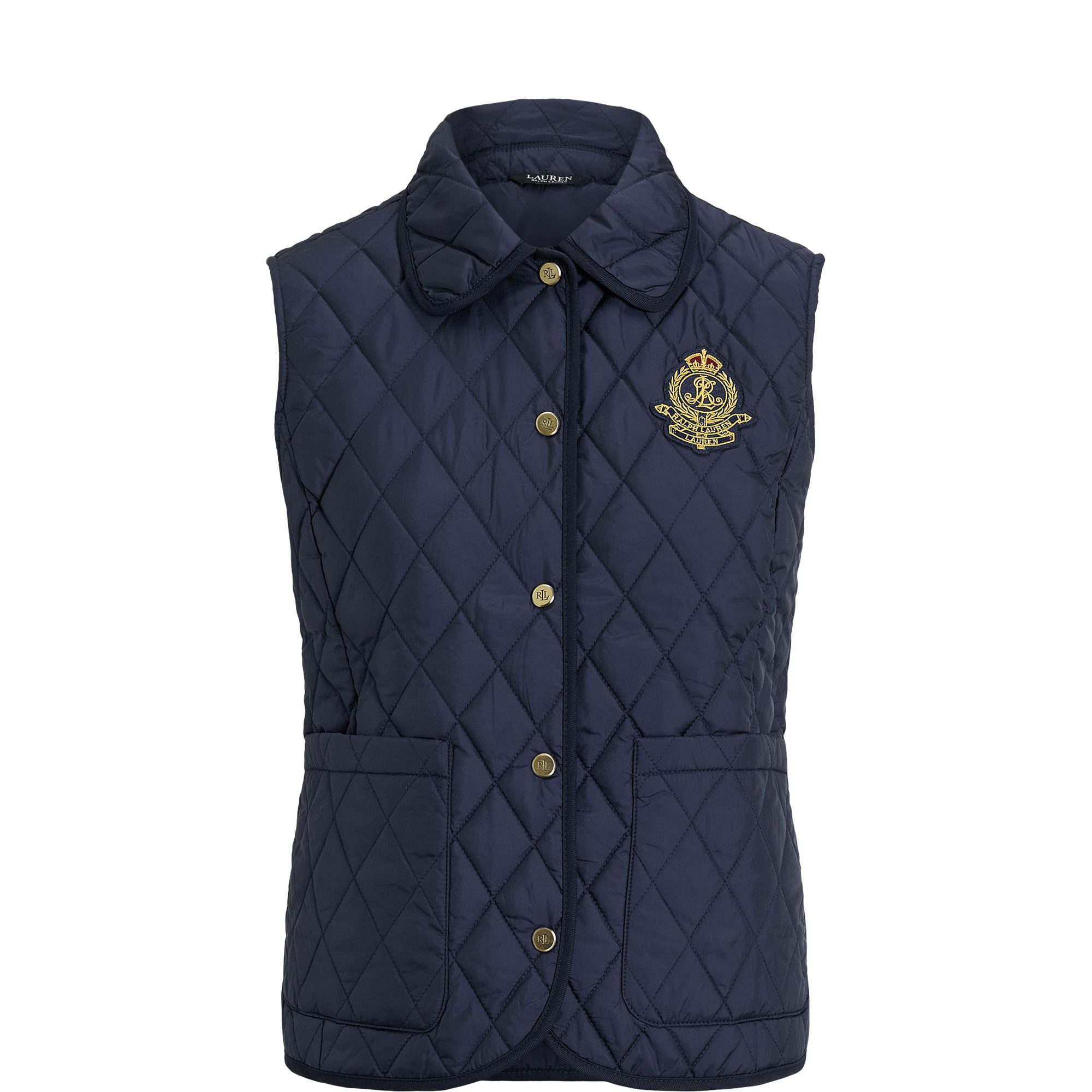 Crest Logo Diamond Quilted Gilet