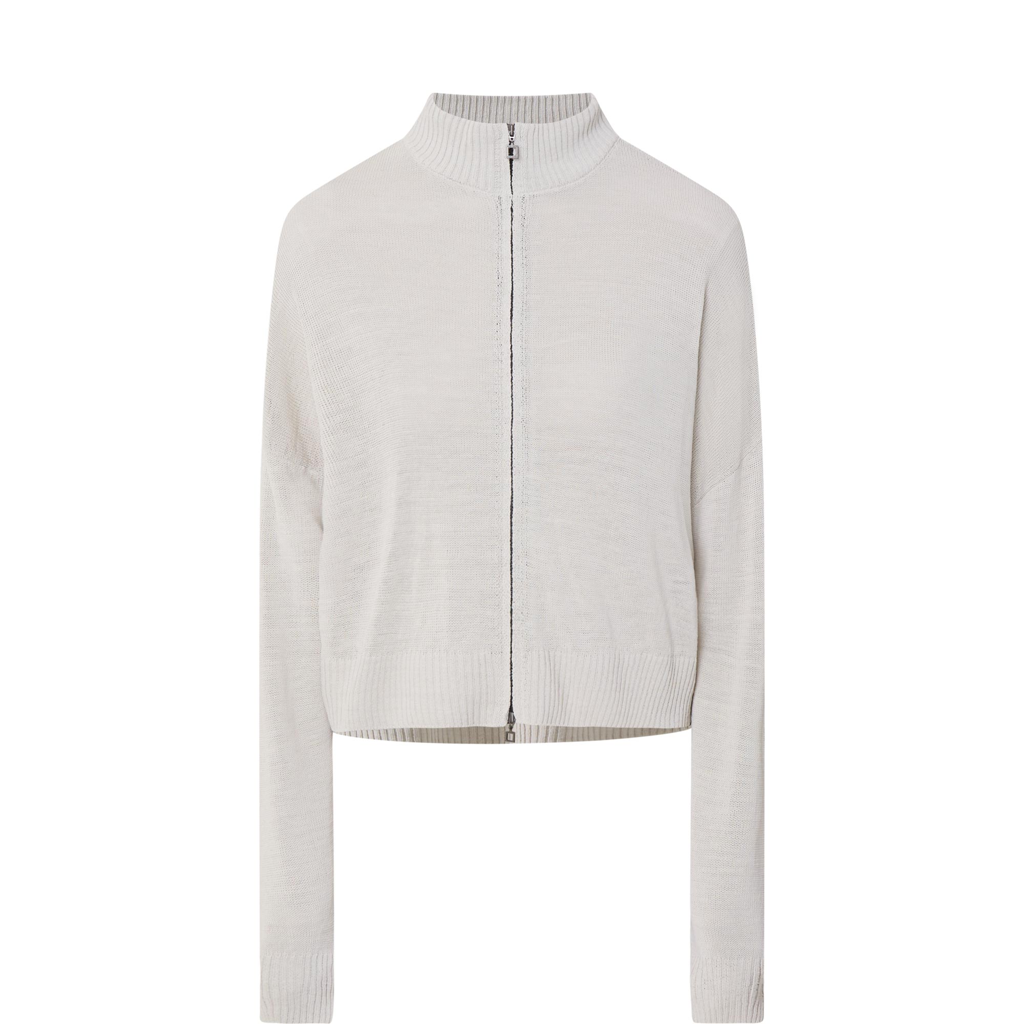 Fine Knit Zip Sweater