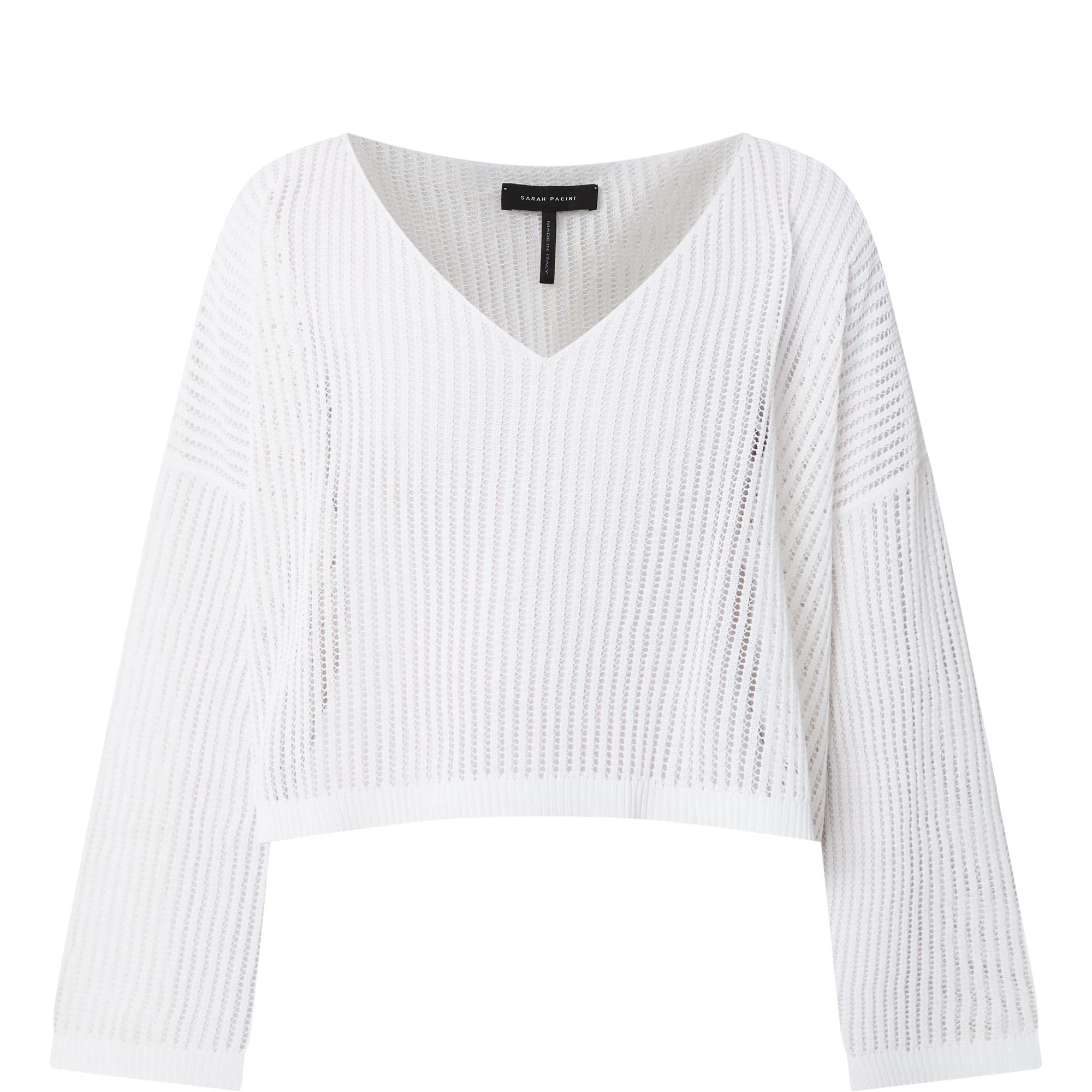 Sheer Stripe Knit Sweater