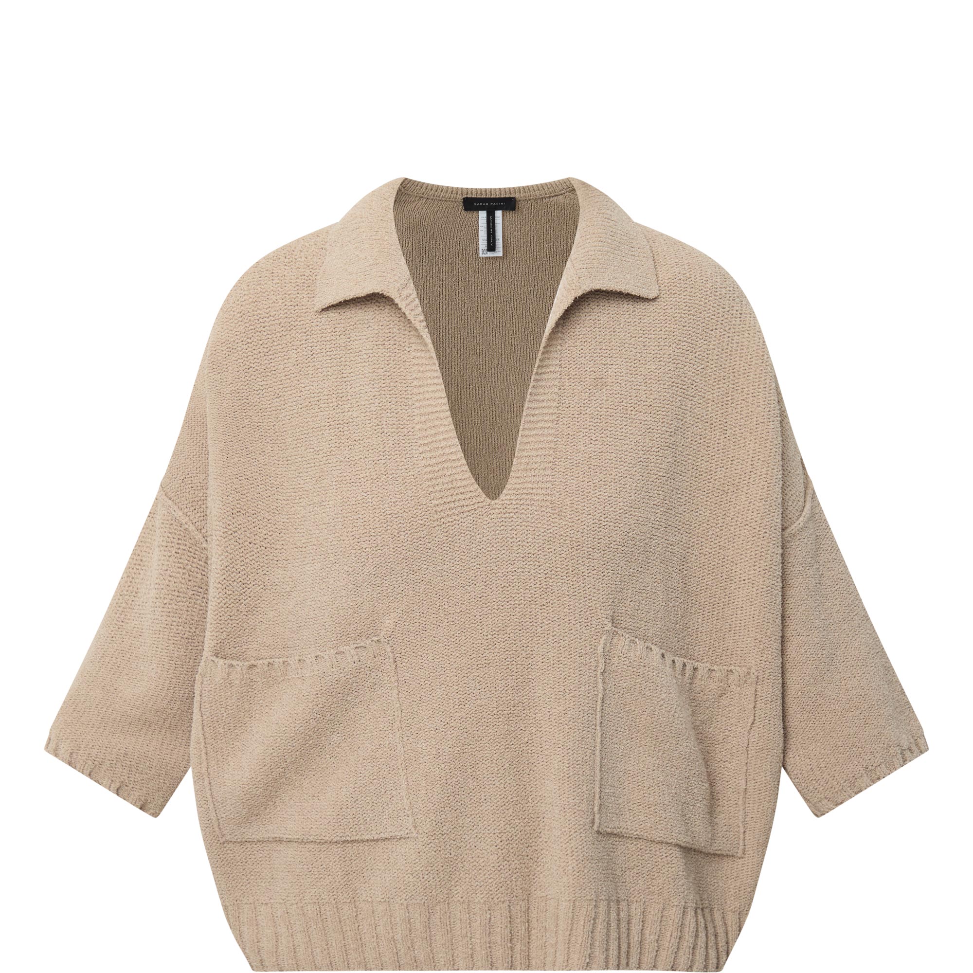 Patch Pocket Knitted Polo Shirt