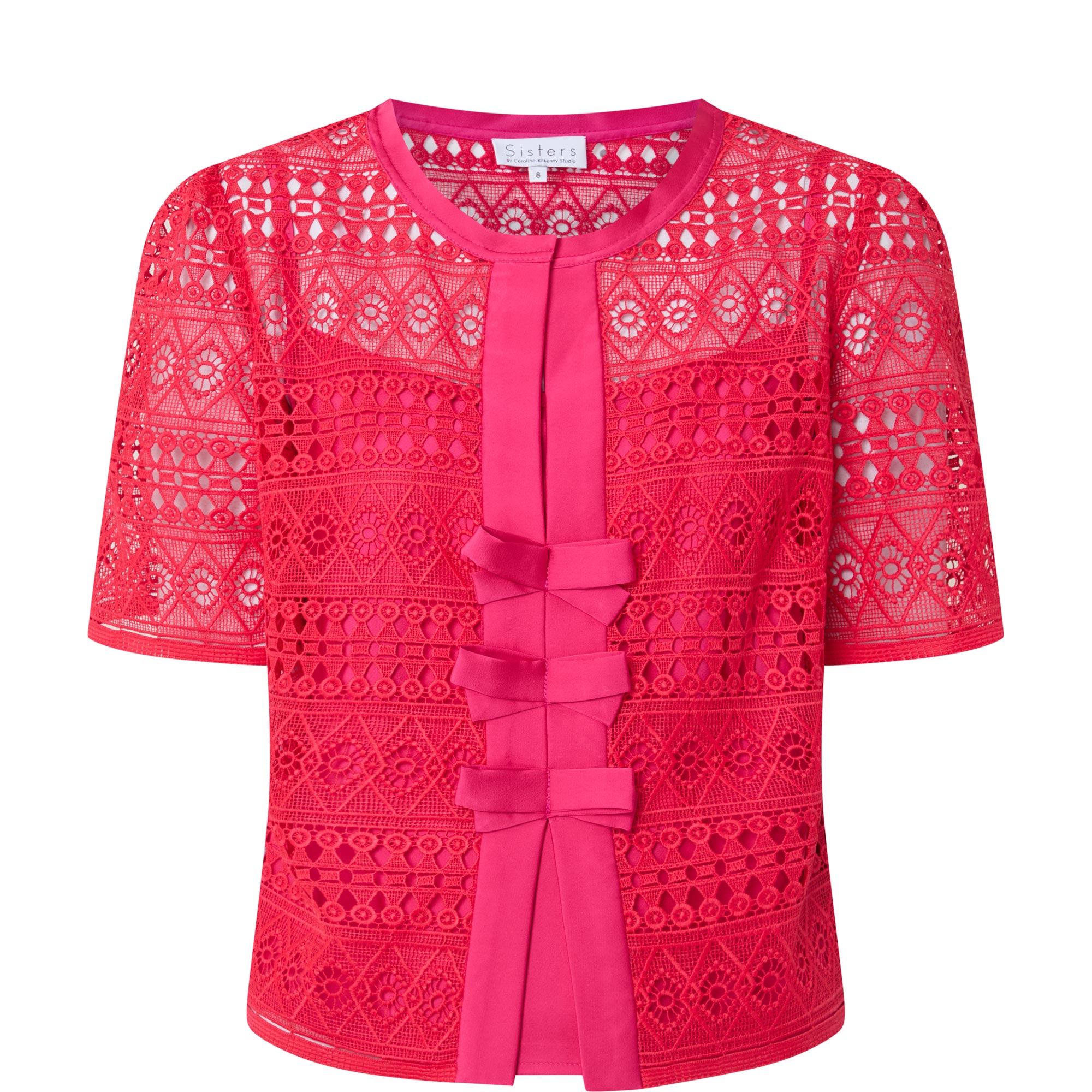 Java Lace Bow-Detail Jacket