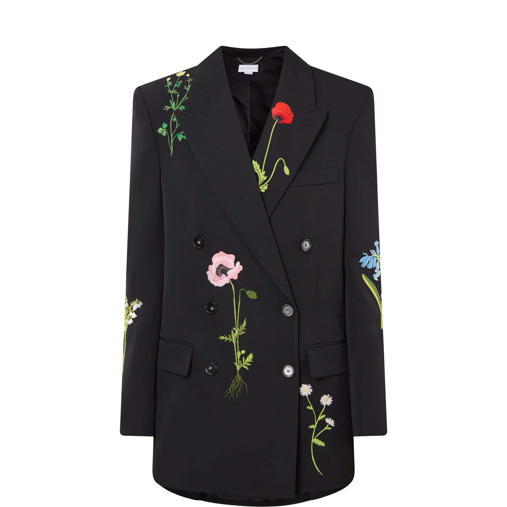 Boyfriend Double-Breasted Embroidered Blazer