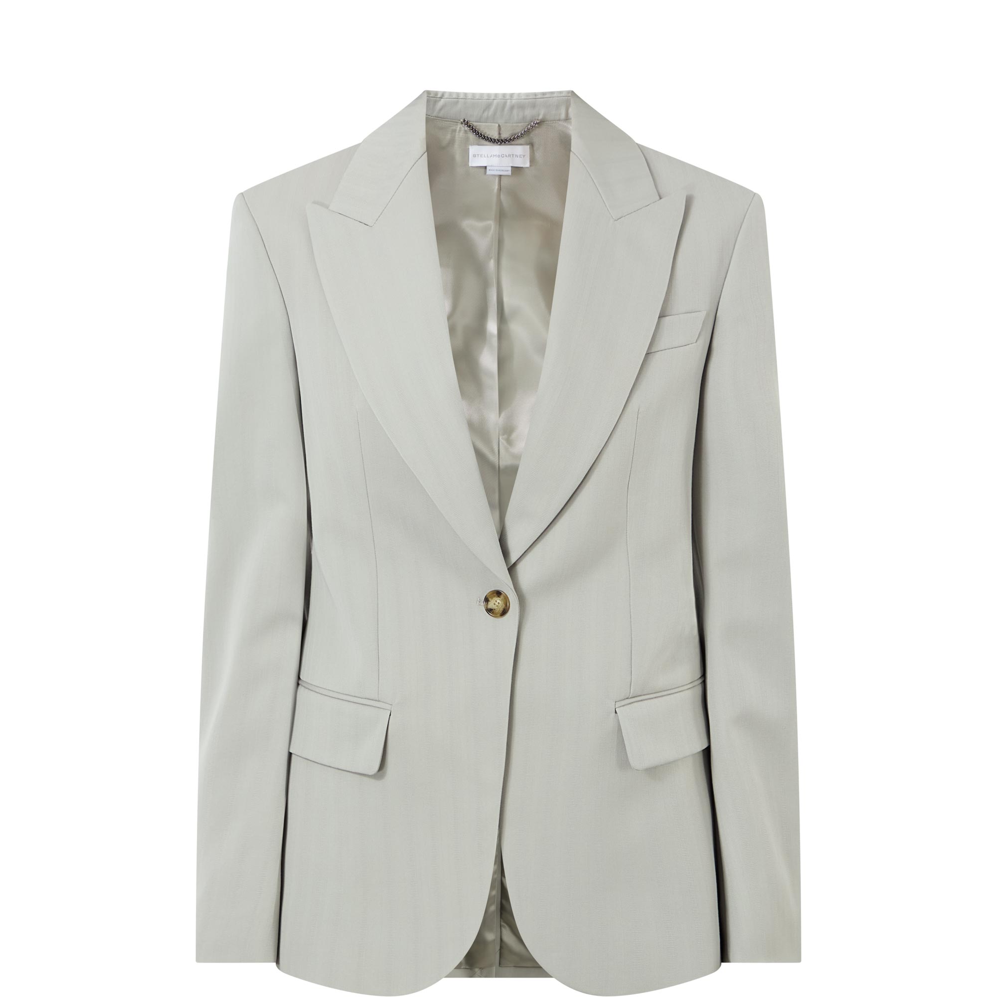 Tonal Pinstripe Single-Breasted Blazer