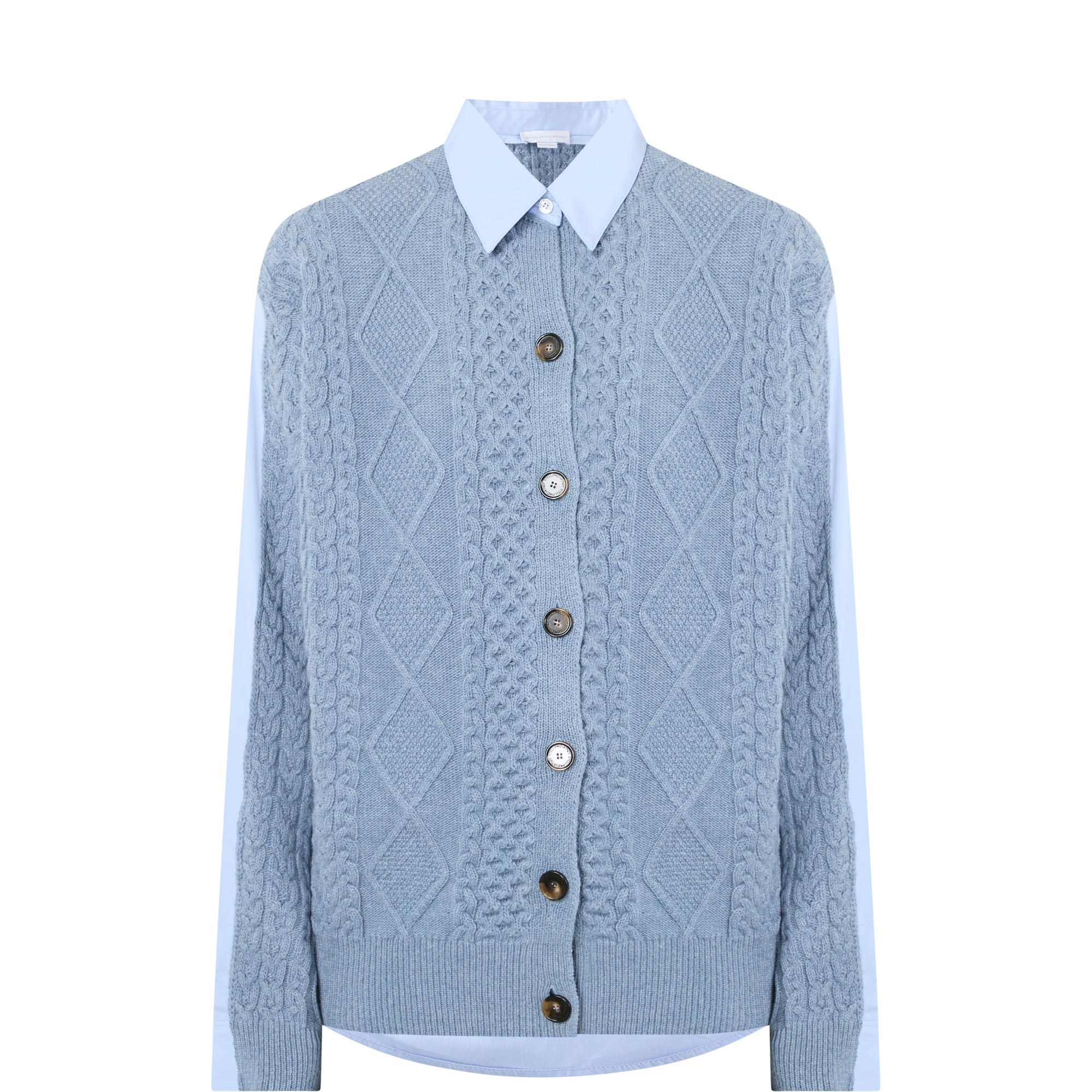 Knitted Hybrid Shirt Cardigan
