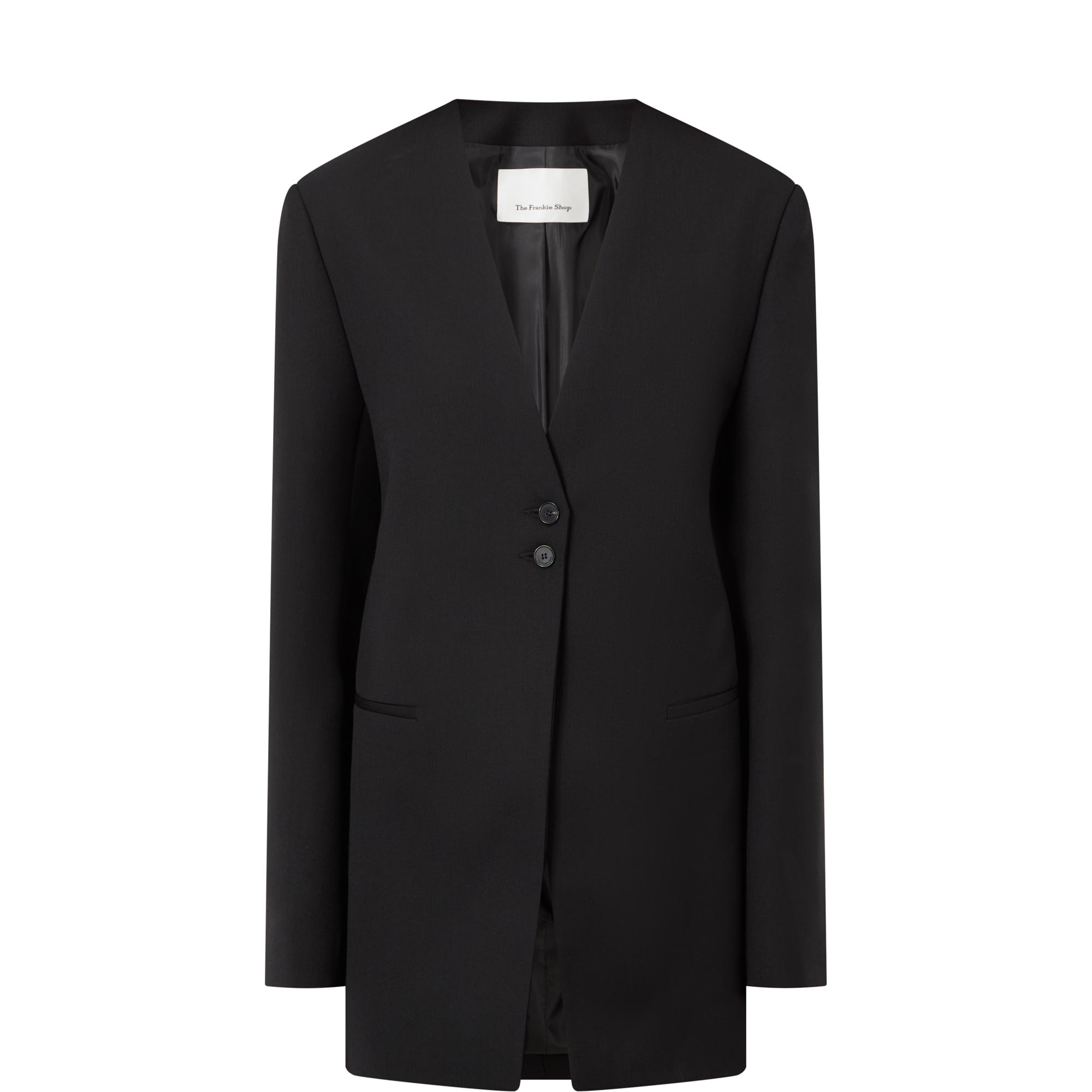 Winsen Collarless Single-Breasted Blazer