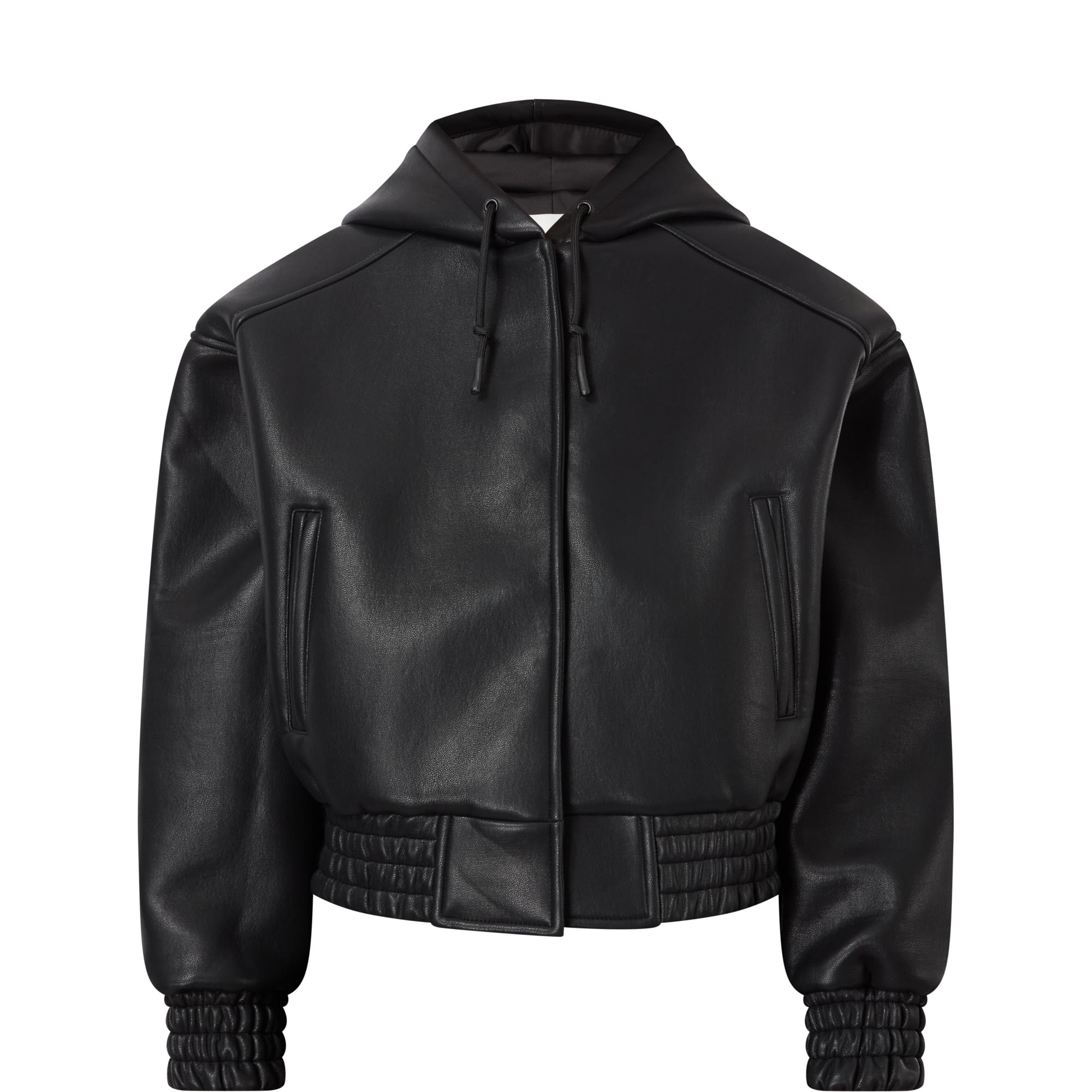 Jackon Faux Leather Bomber Jacket