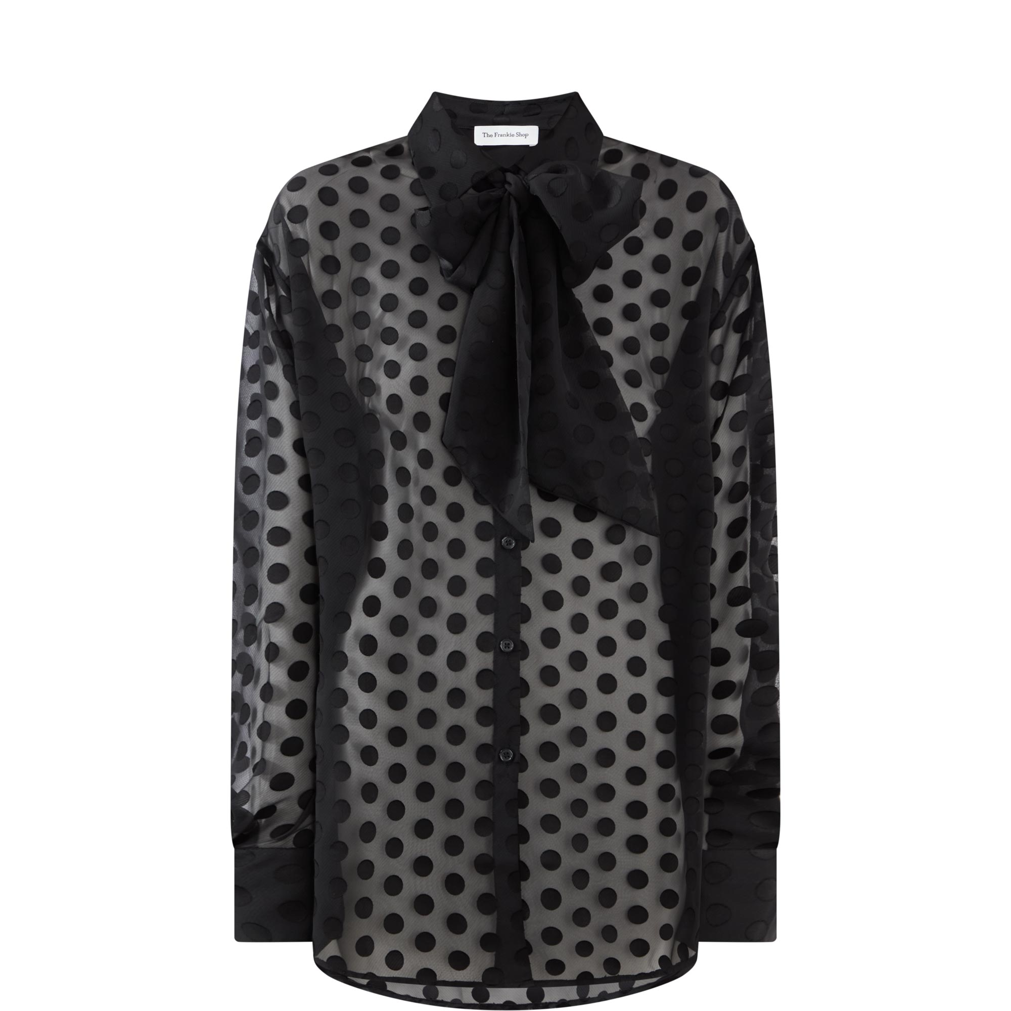Peri Tie-Neck Polka Dot Blouse