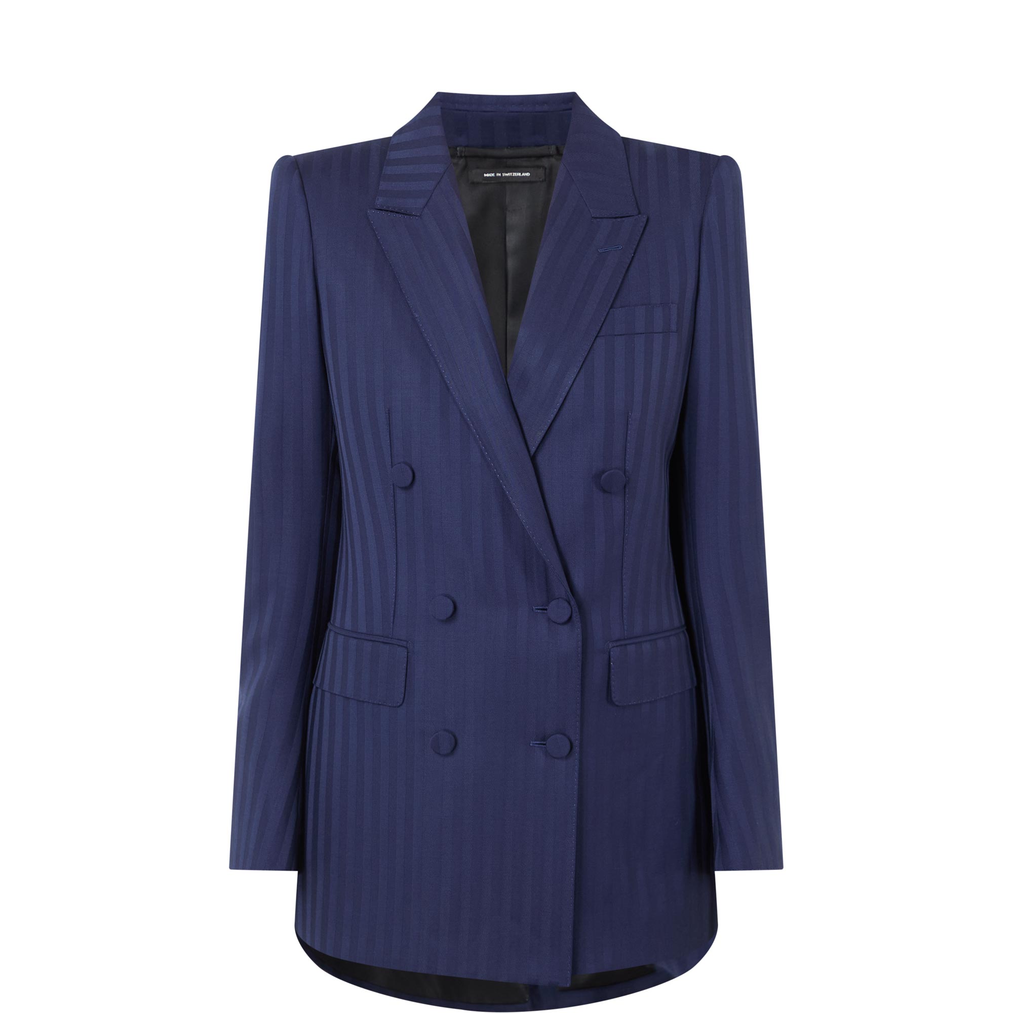 Stripe Double-Breasted Blazer