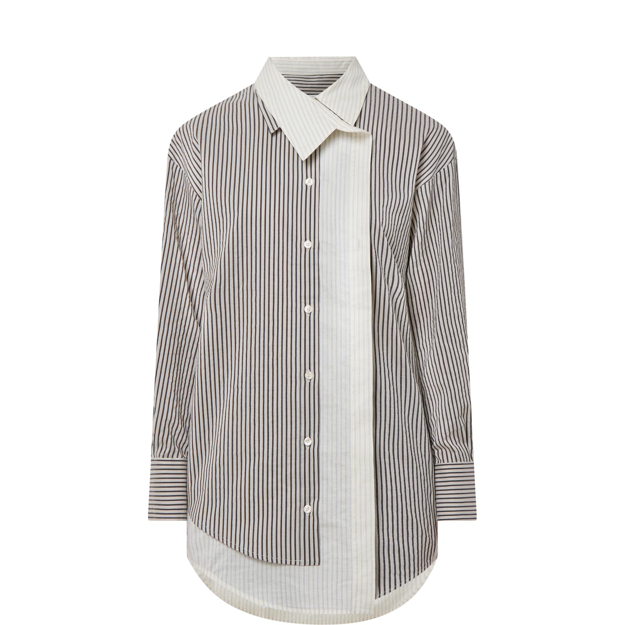 Mira Asymmetric Striped Shirt