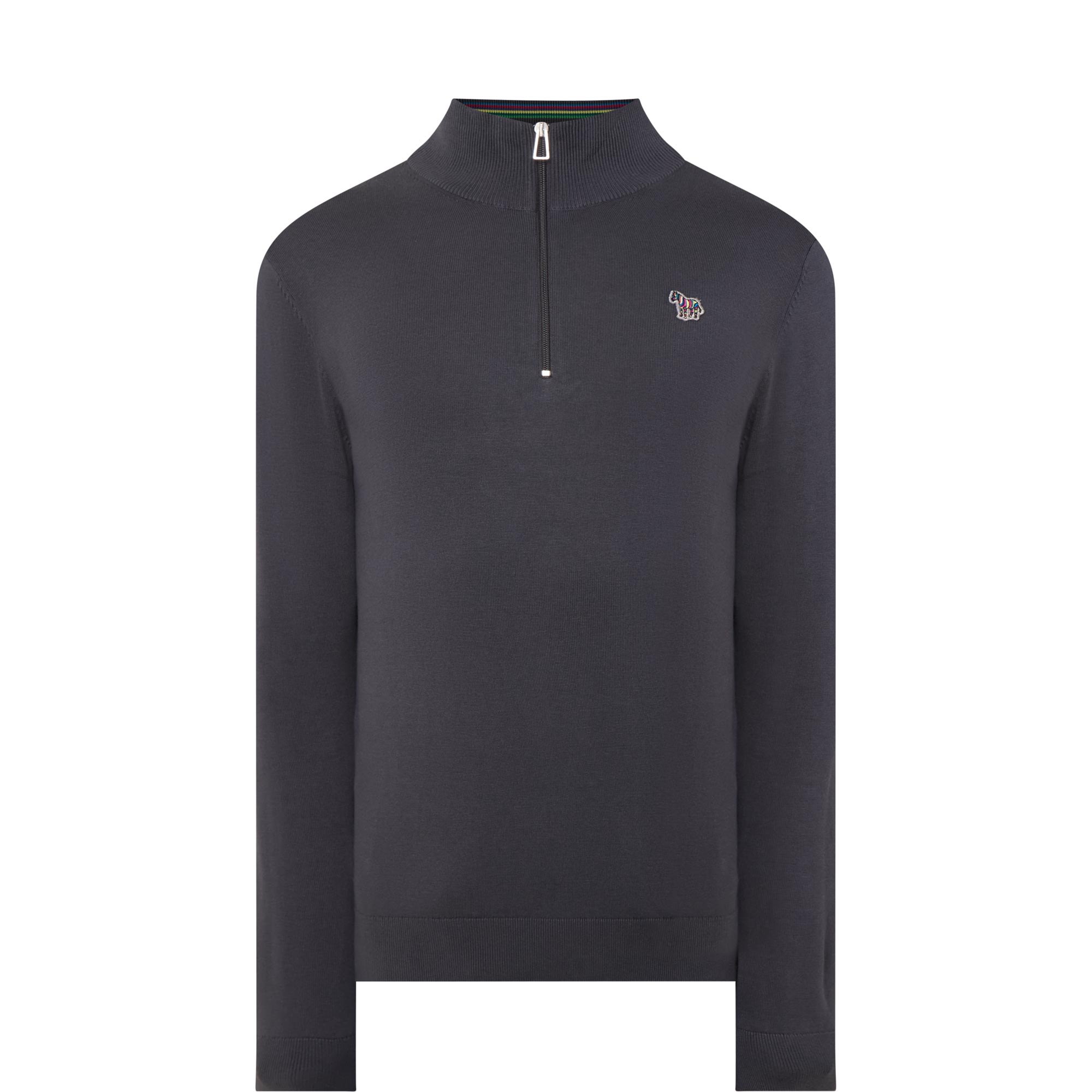 Zebra Half-Zip Knit Sweater