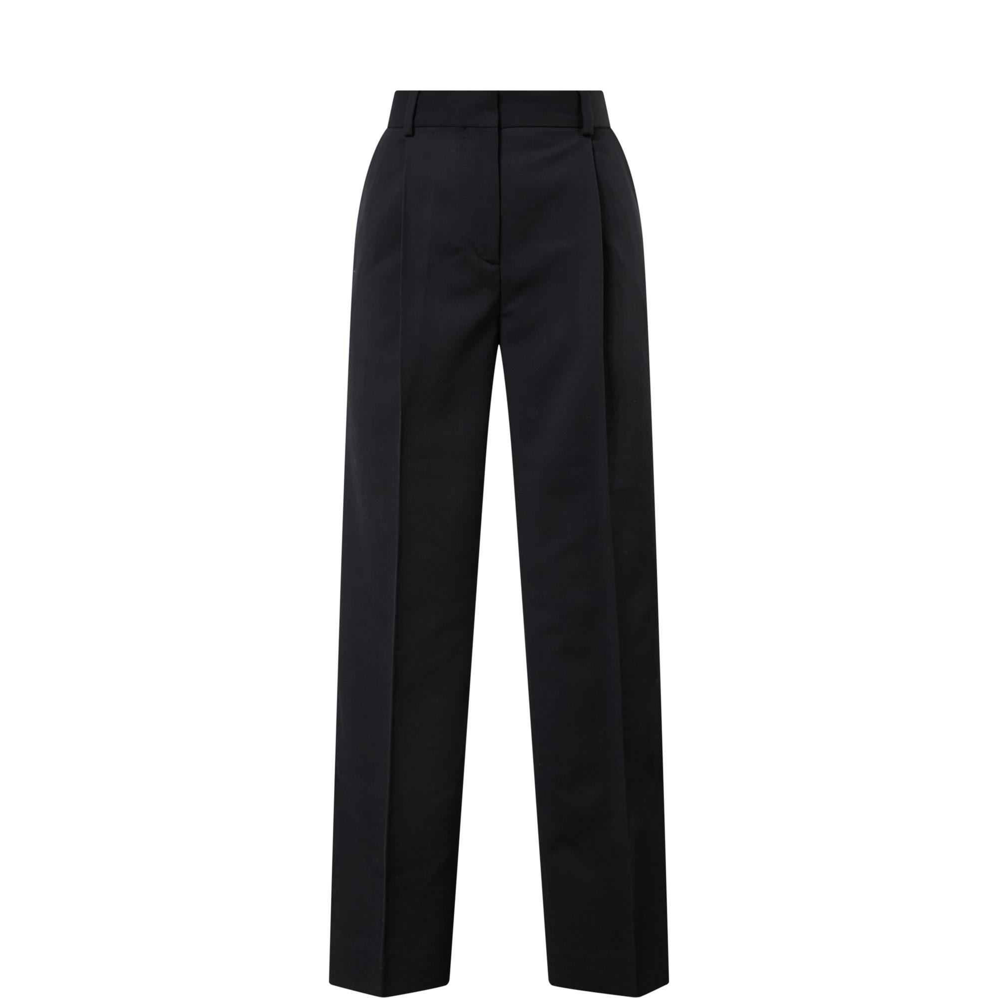 Pleated Straight Leg Trousers