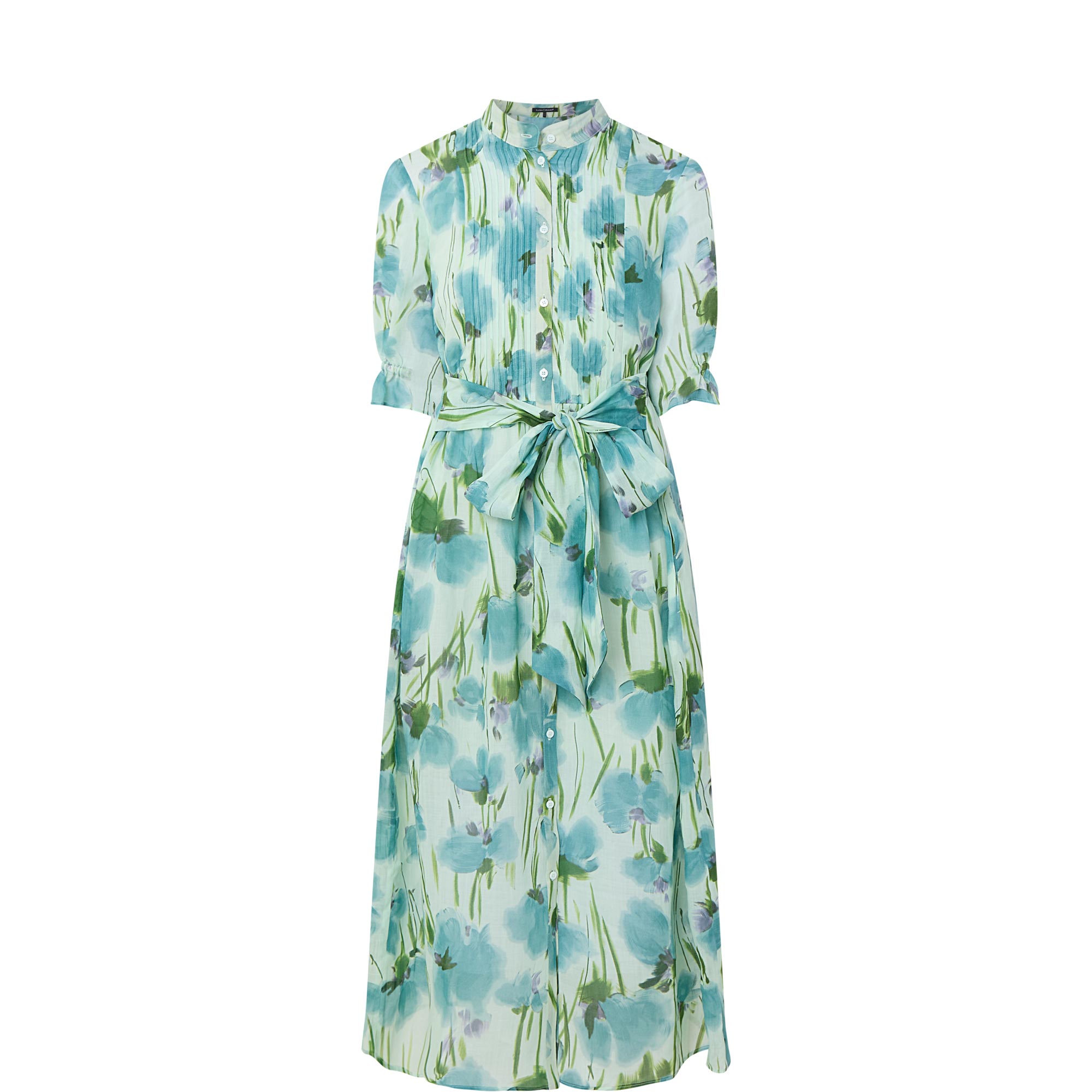 Floral Belted Shirt Dress