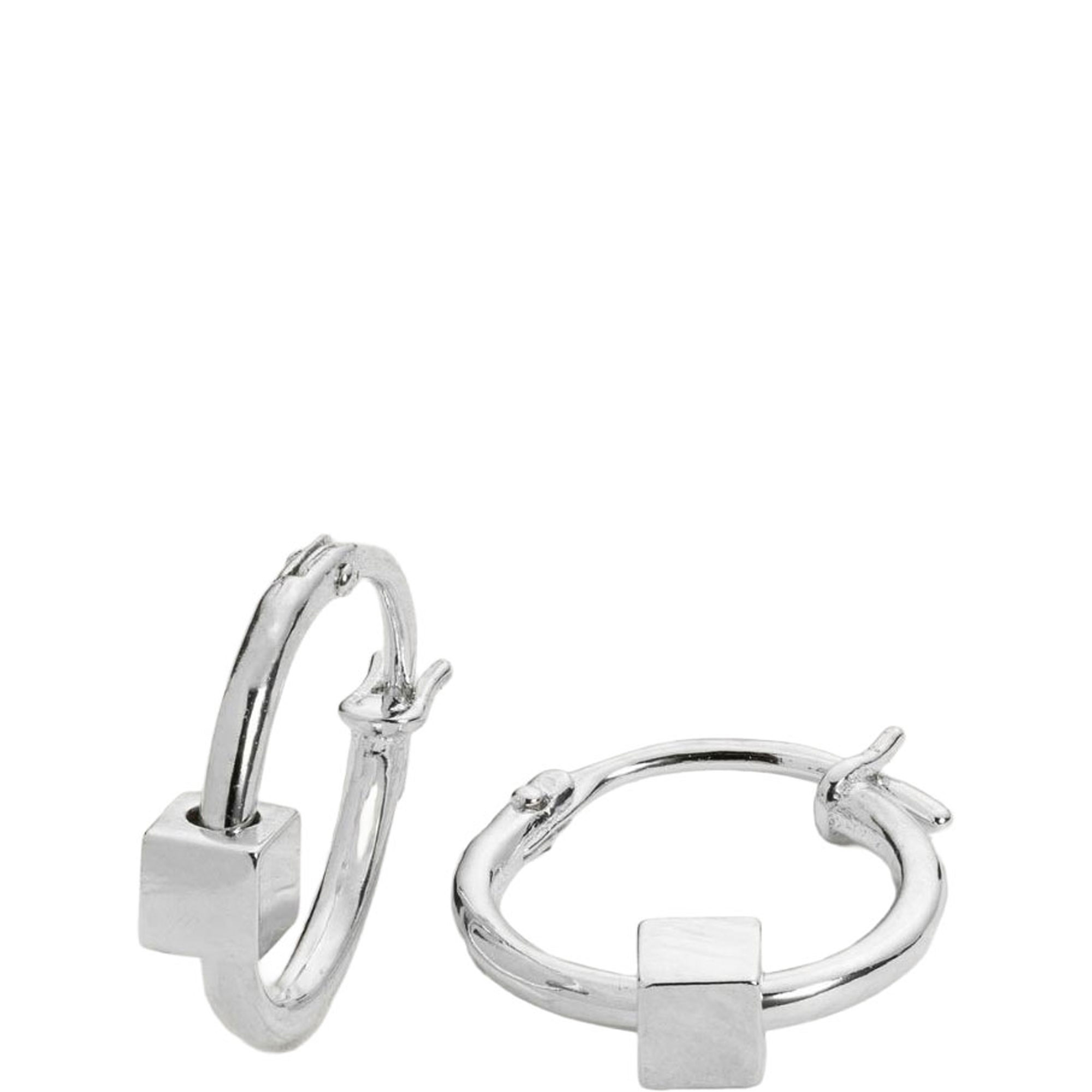 Icon Cube Huggie Hoop Earrings