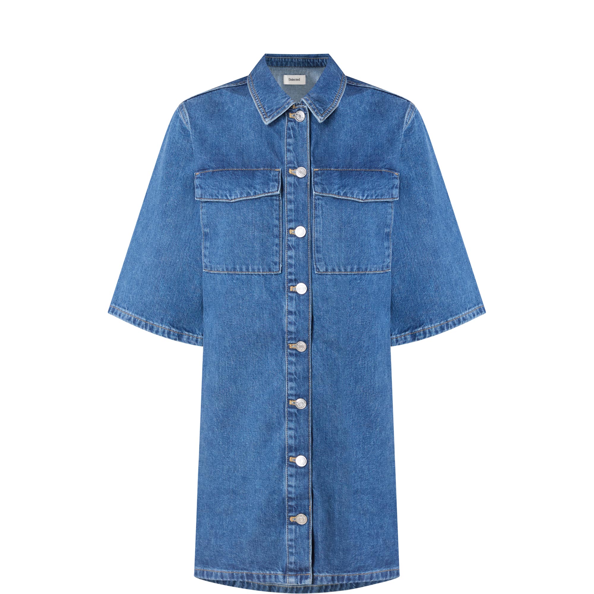 Agathe Denim Mini Shirt Dress