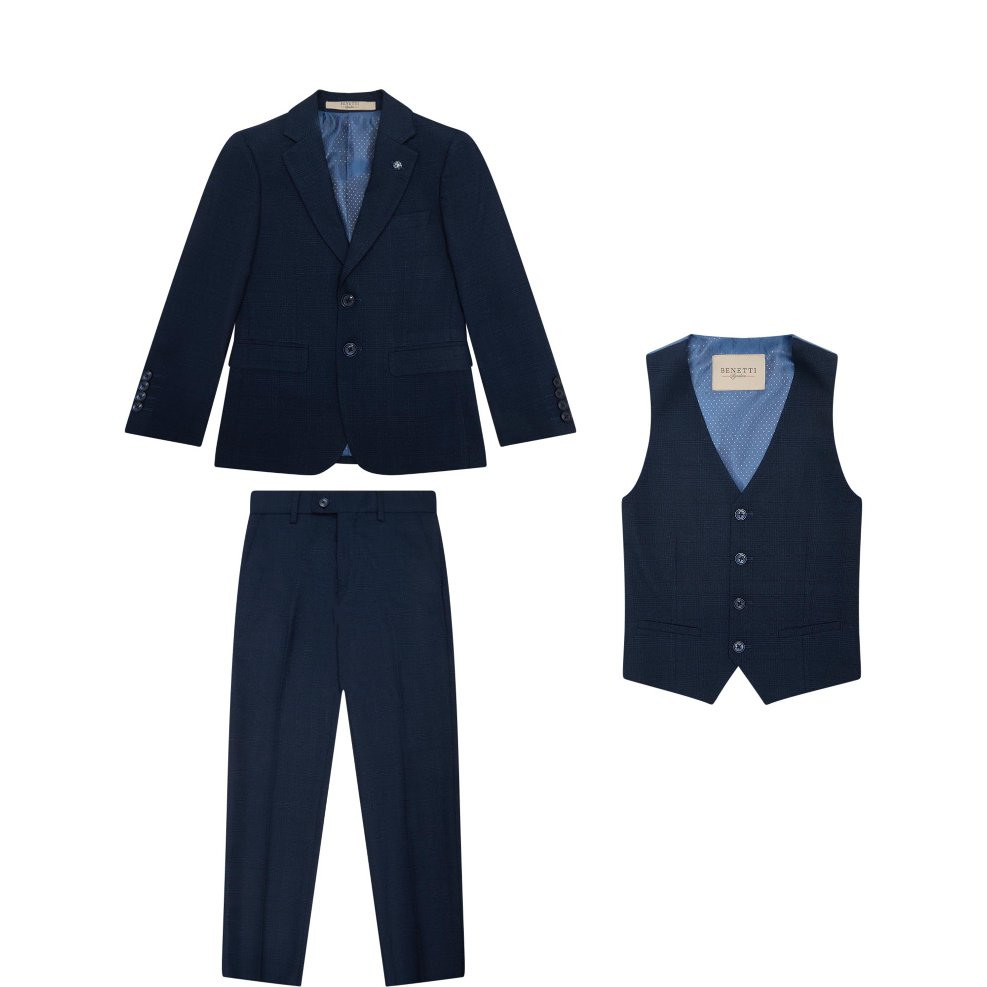 Phillip Patterned Three-Piece Suit