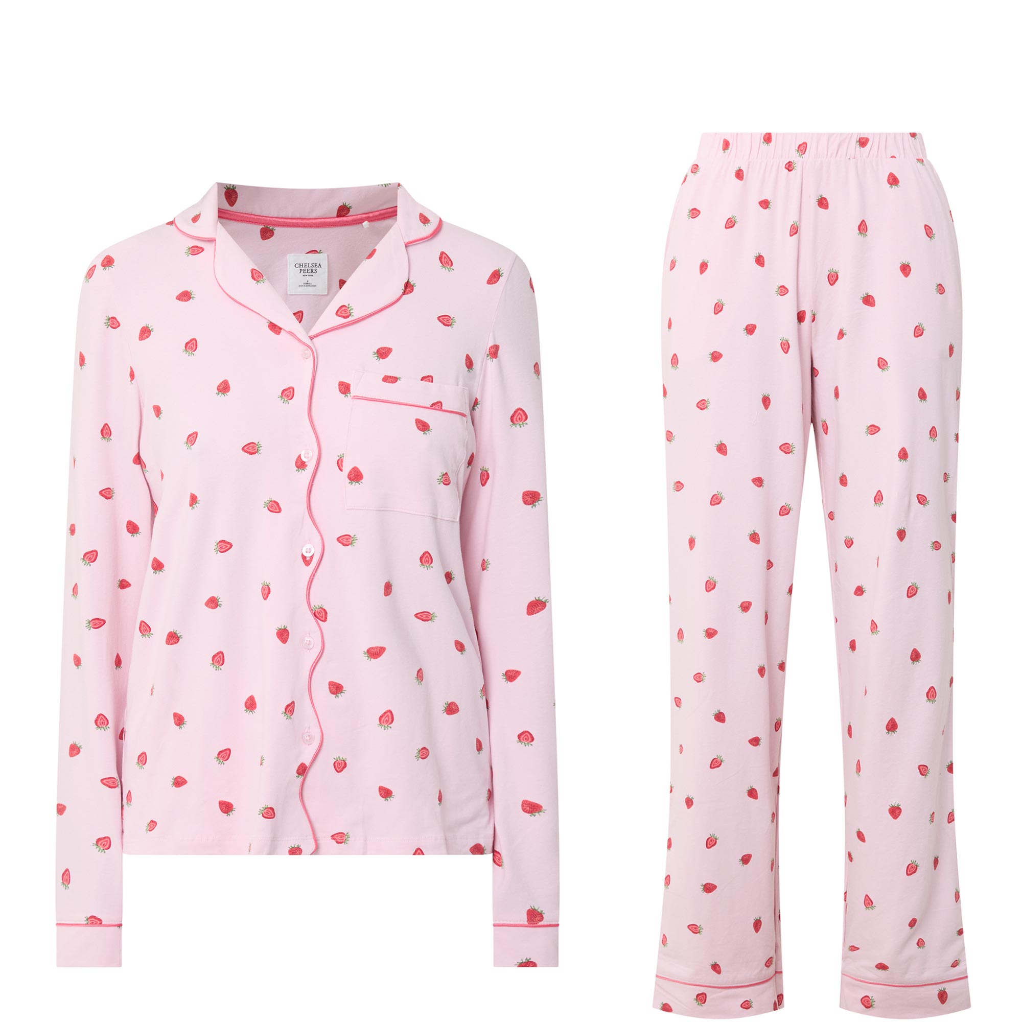 Ditsy Strawberry Print Pyjama Set