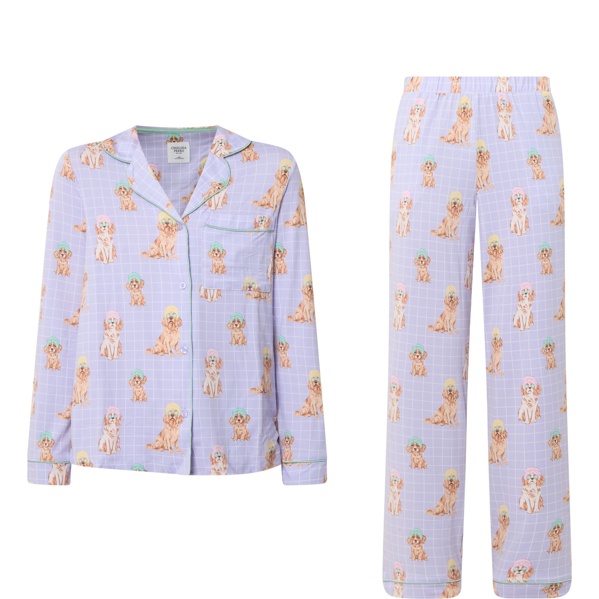 Spa Dog Grid Pyjama Set