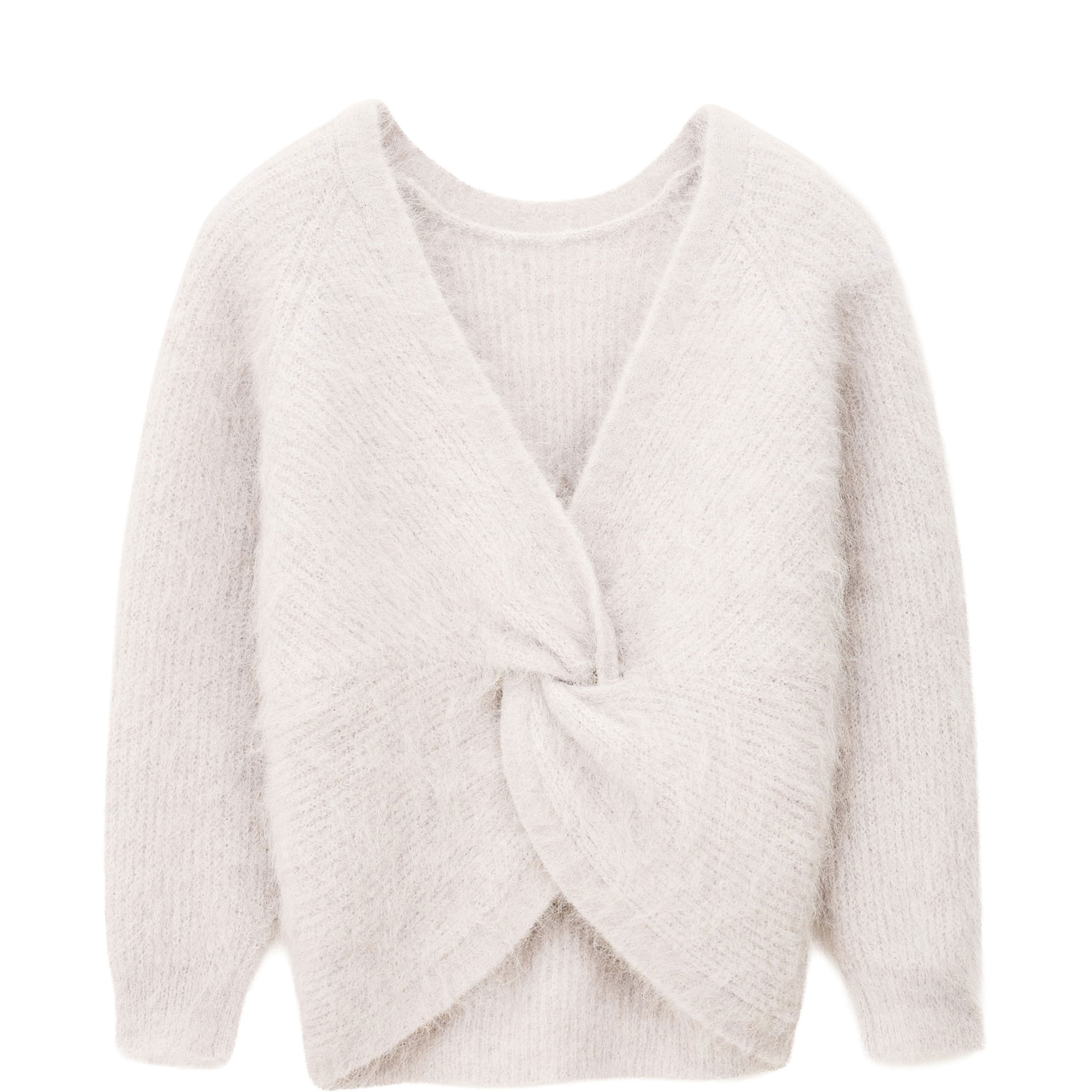 Fill Twist Detail Backless Sweater