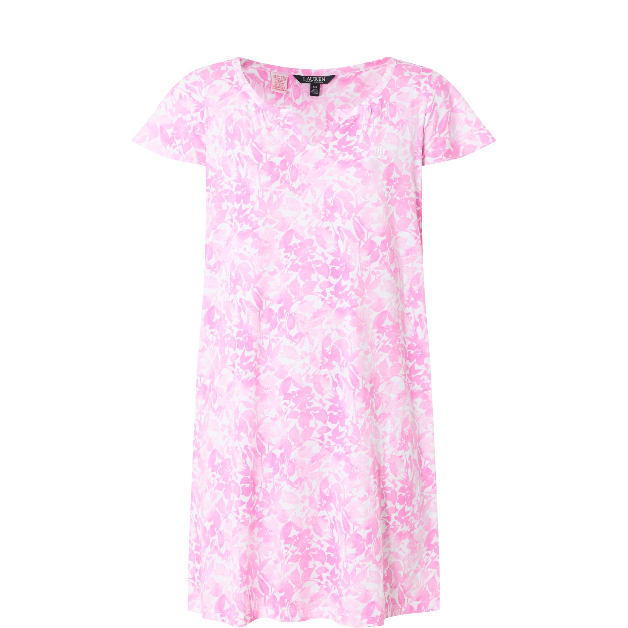 Monogram Logo Floral Night Dress