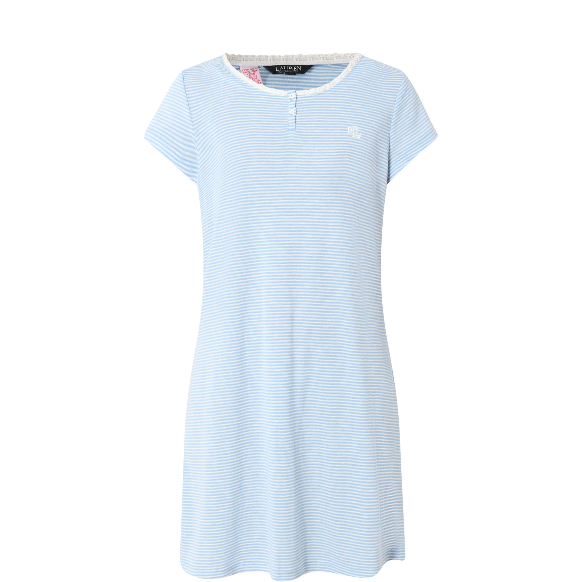 Monogram Logo Striped Night Dress