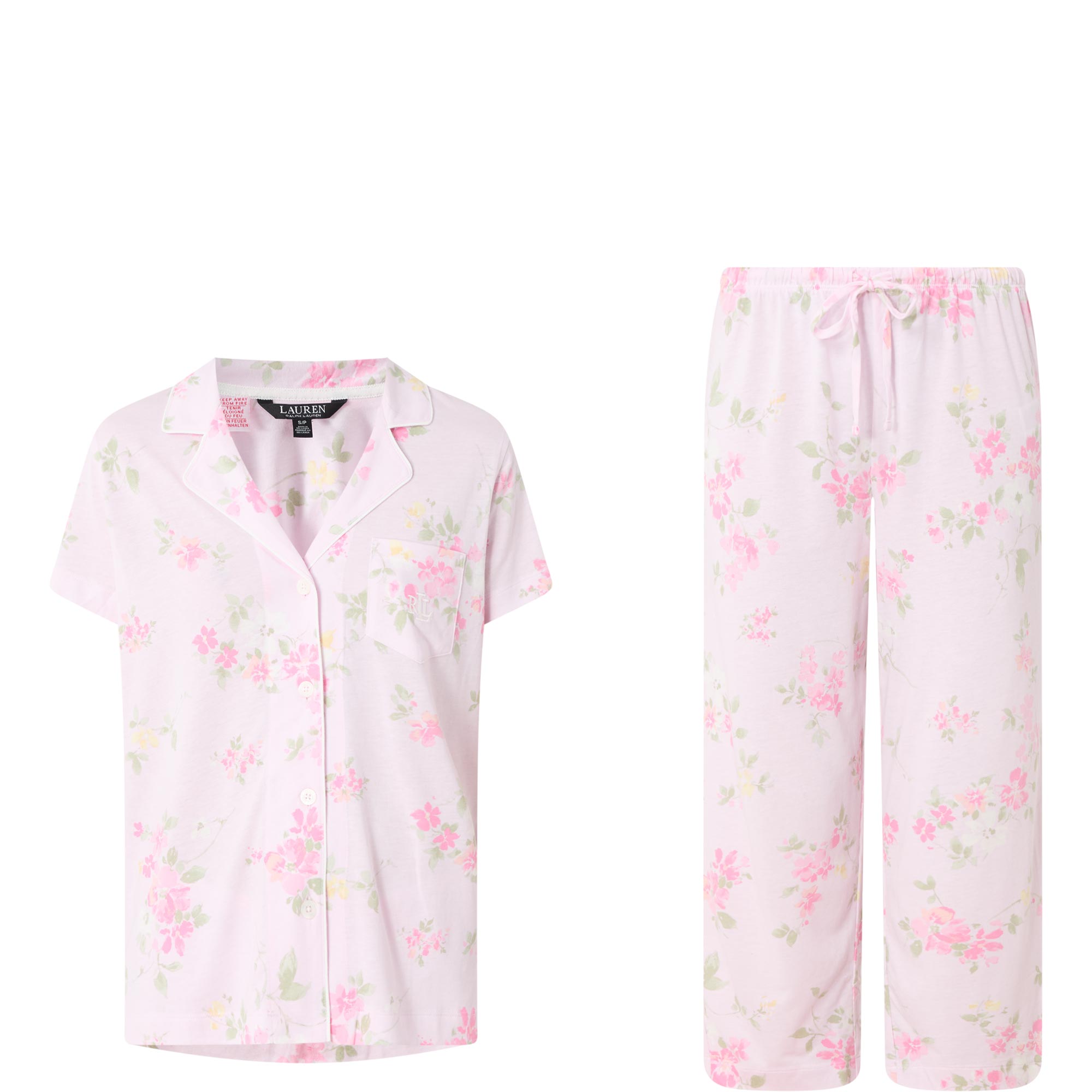 Monogram Logo Floral Pyjama Set