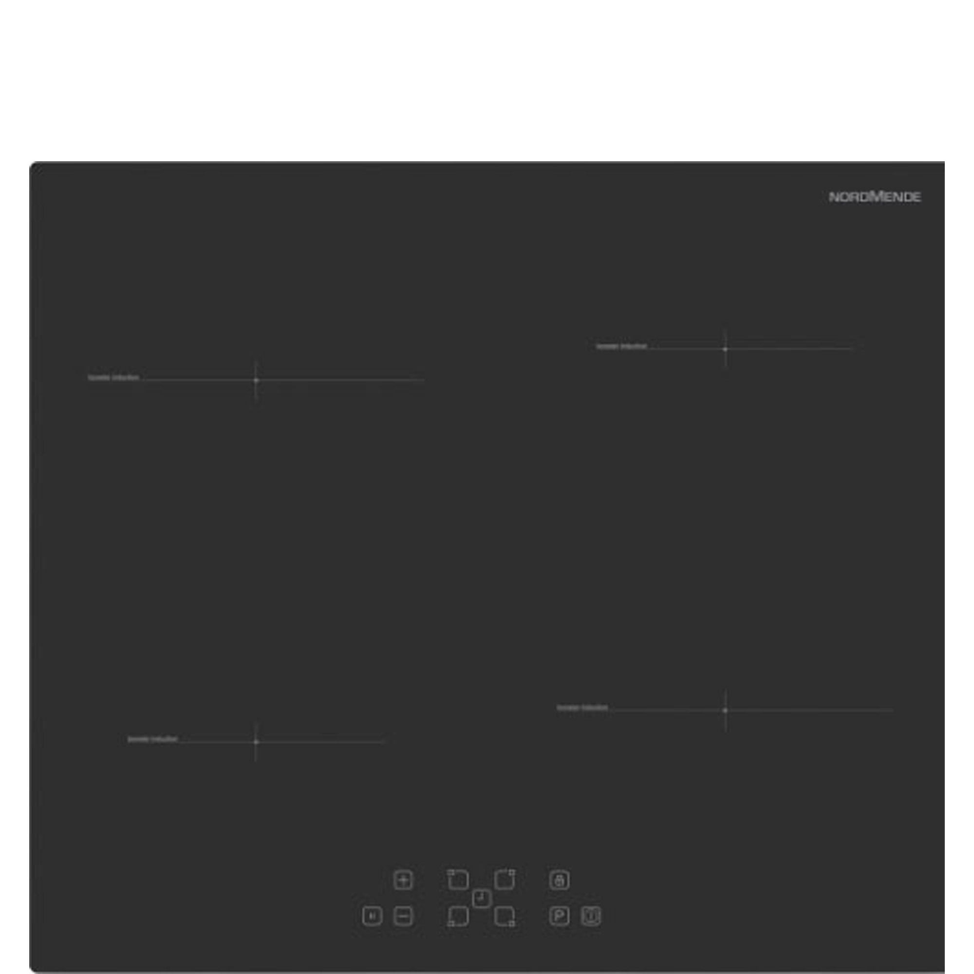 60cm 4 Zone Induction Hob Black Frameless