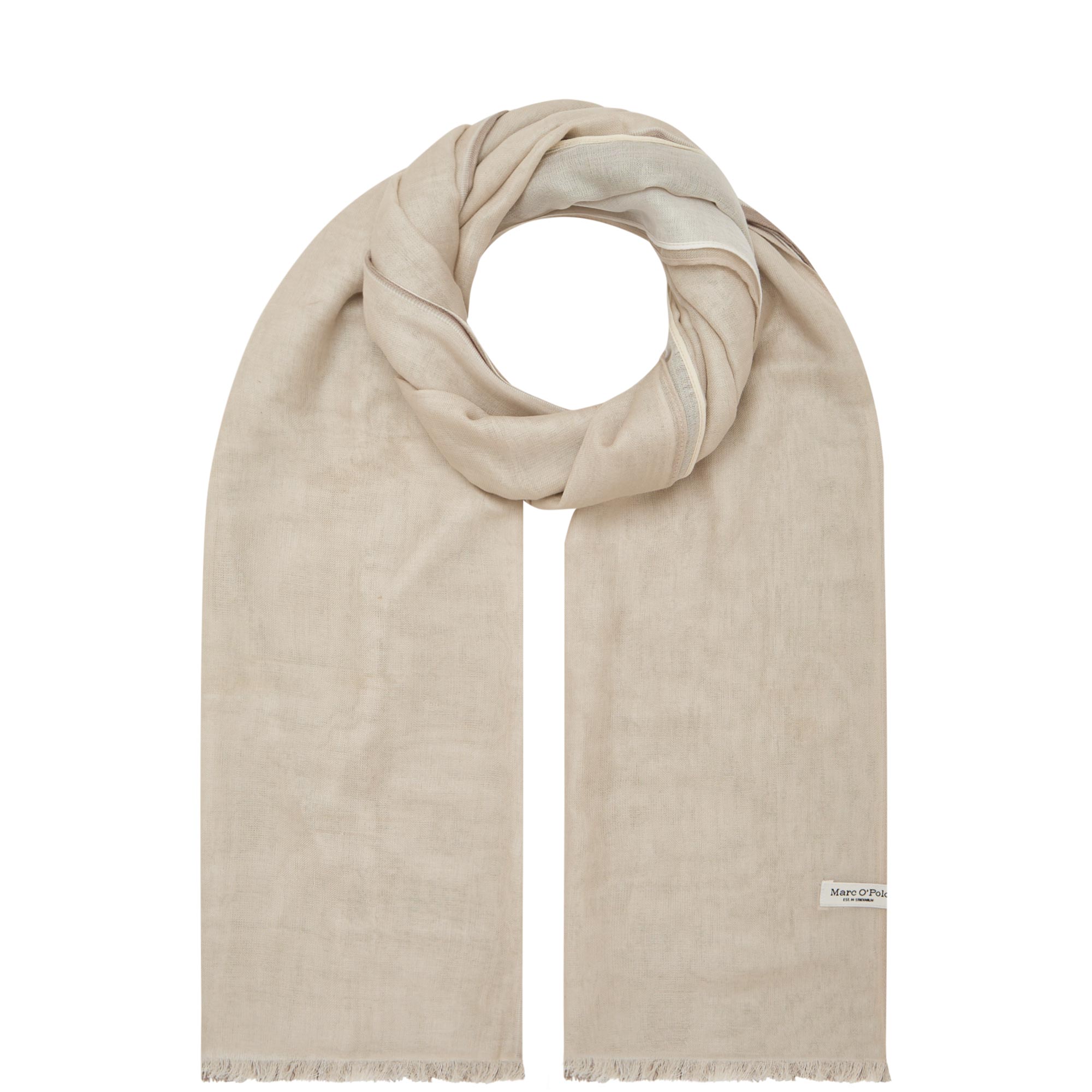 Double-Layer Frayed Scarf