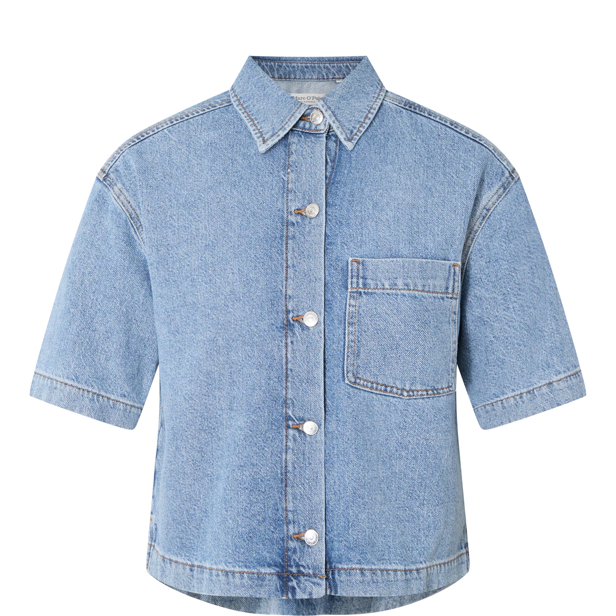 Cropped Denim Shirt