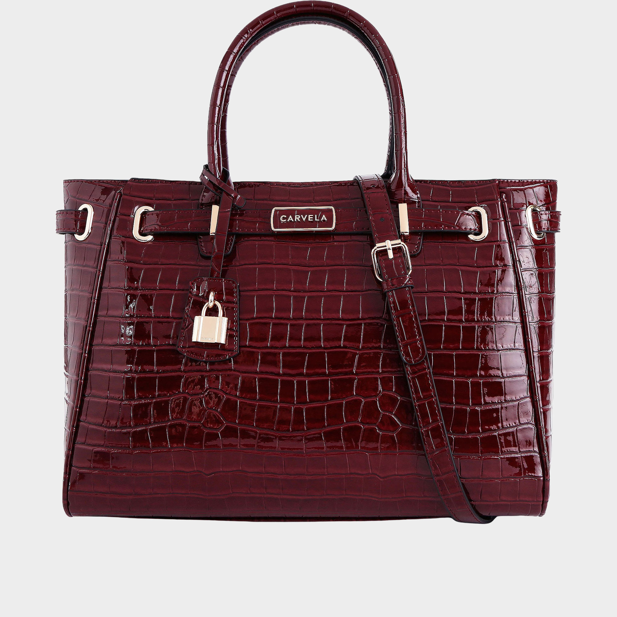 Violet Belted Tote Bag