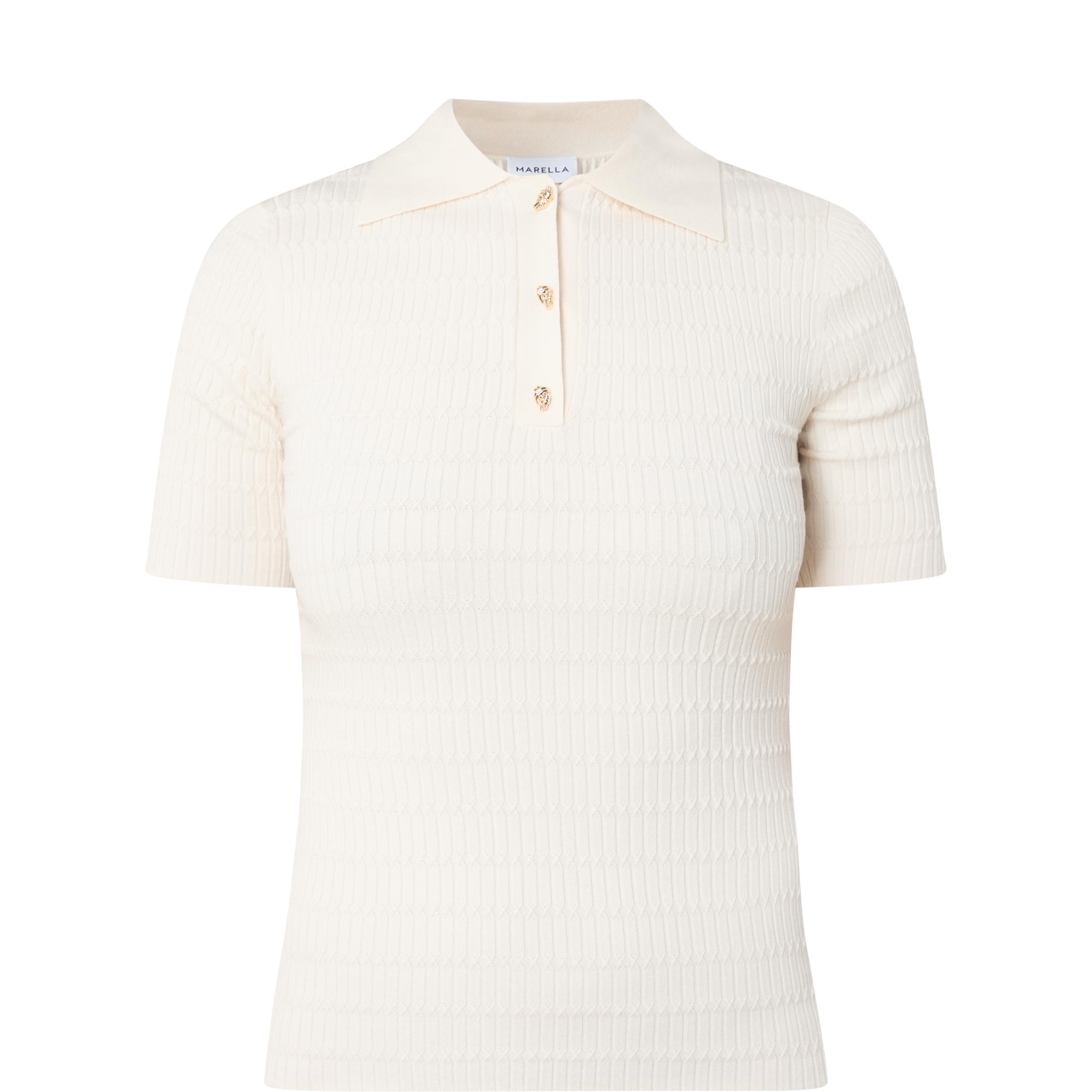 Legno Ribbed Knit Polo Shirt