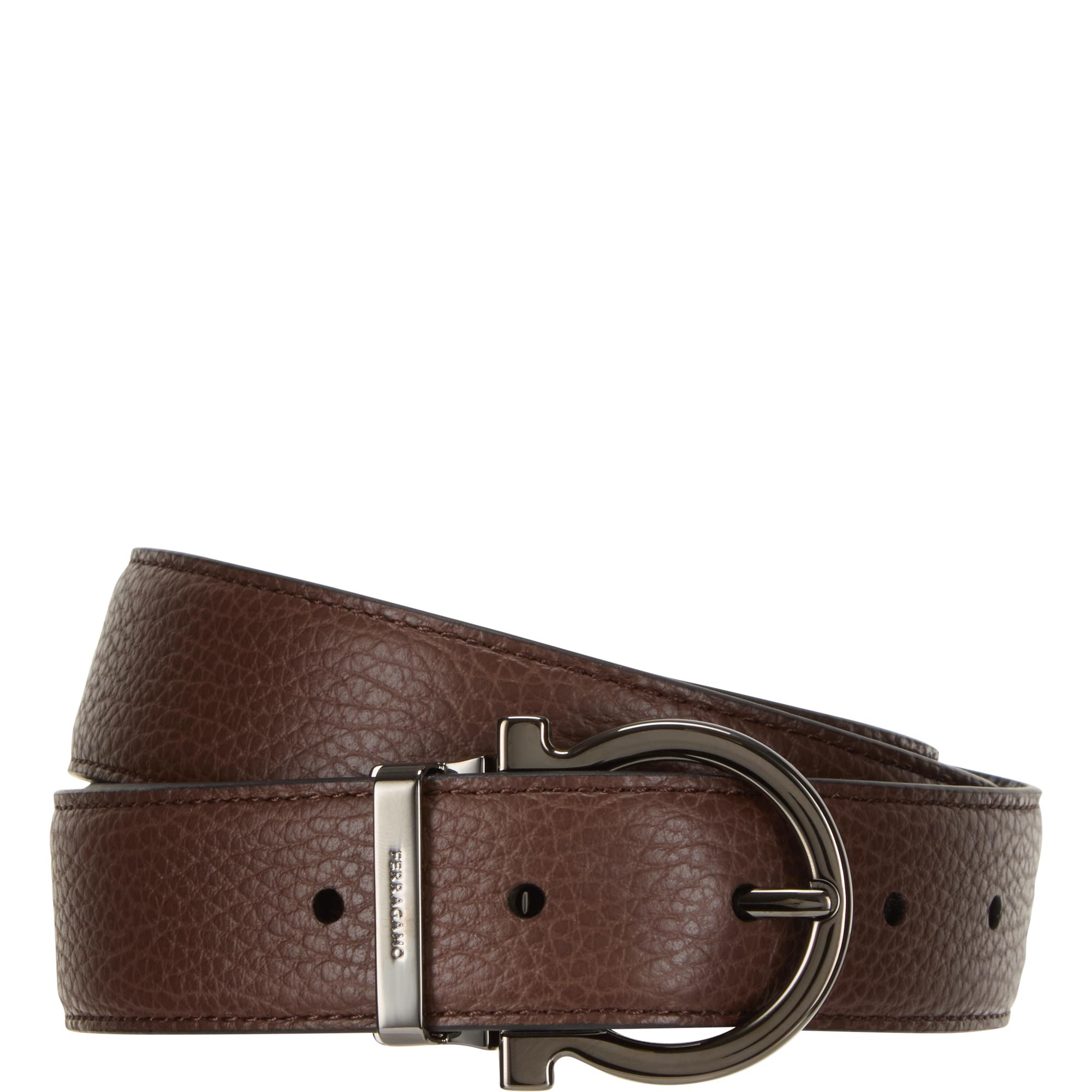 Mulfo Logo Adjustable Leather Belt
