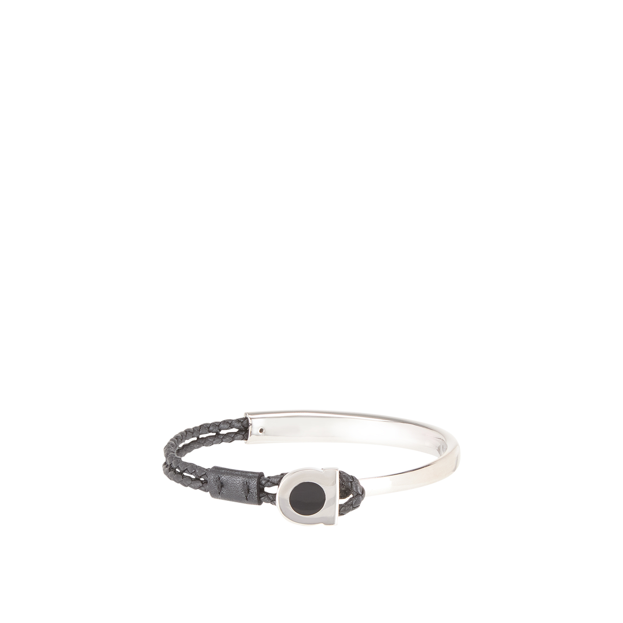 Braided Gancini Cuff Bracelet