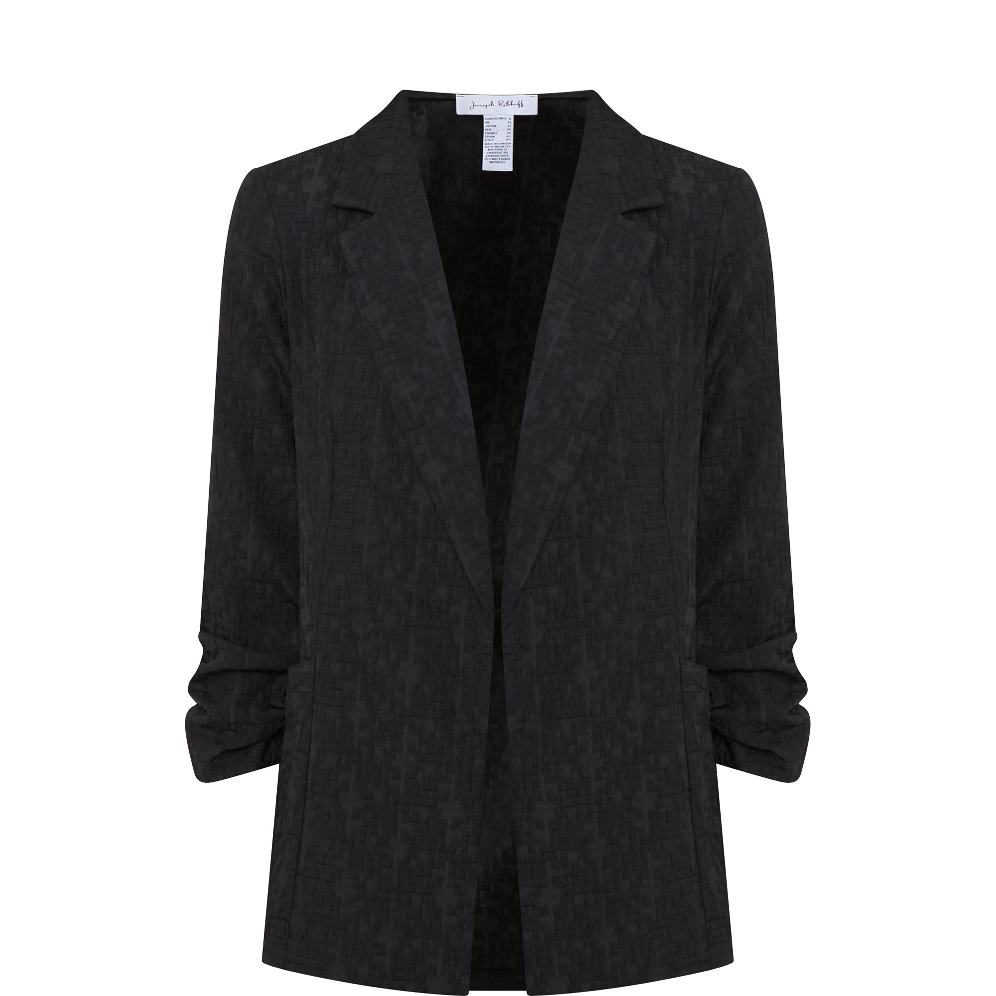 Textured Single-Breasted Blazer