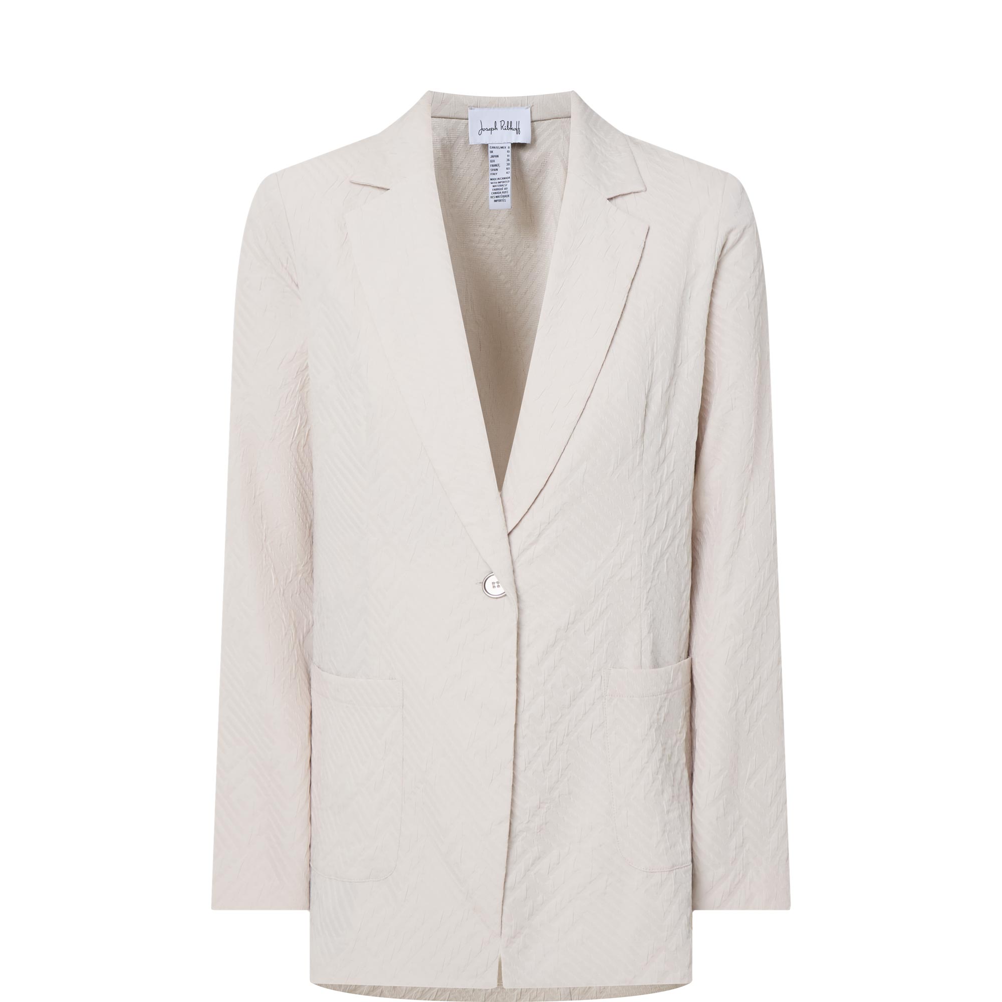 Textured Single-Breasted Blazer