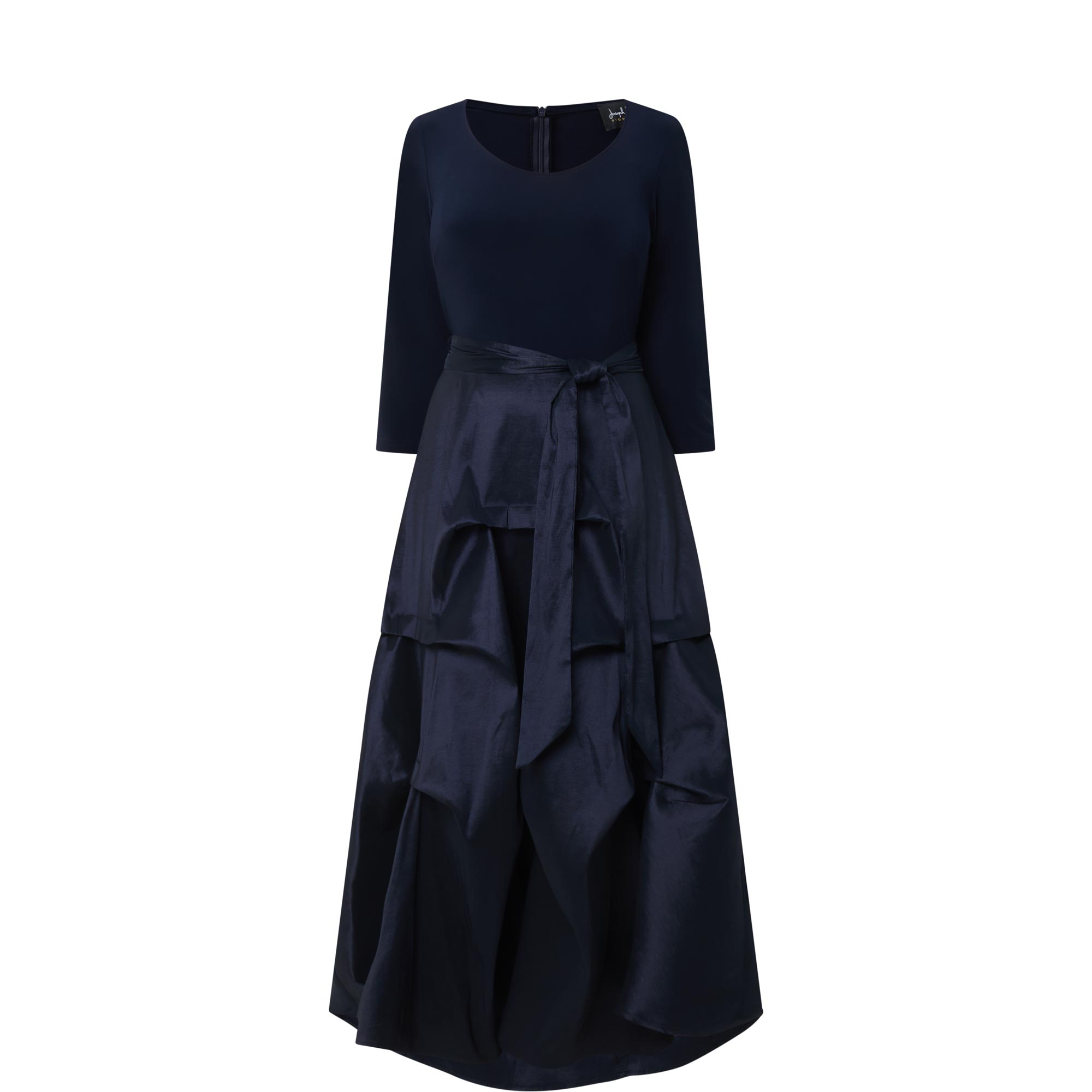 Cinched Ruffle Flared Dress