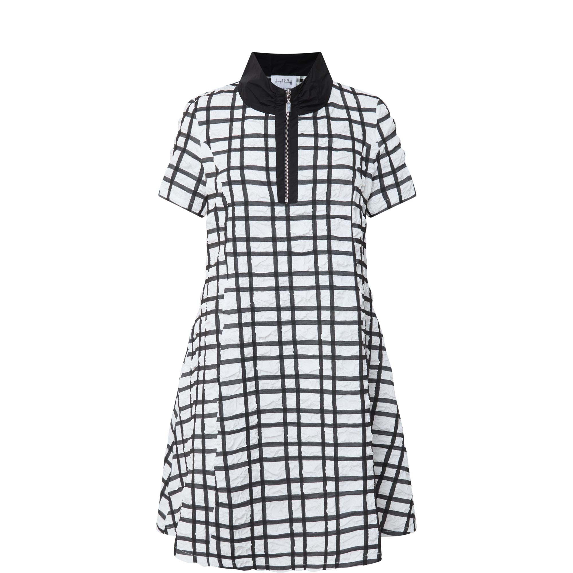 Grid Print Shift Dress