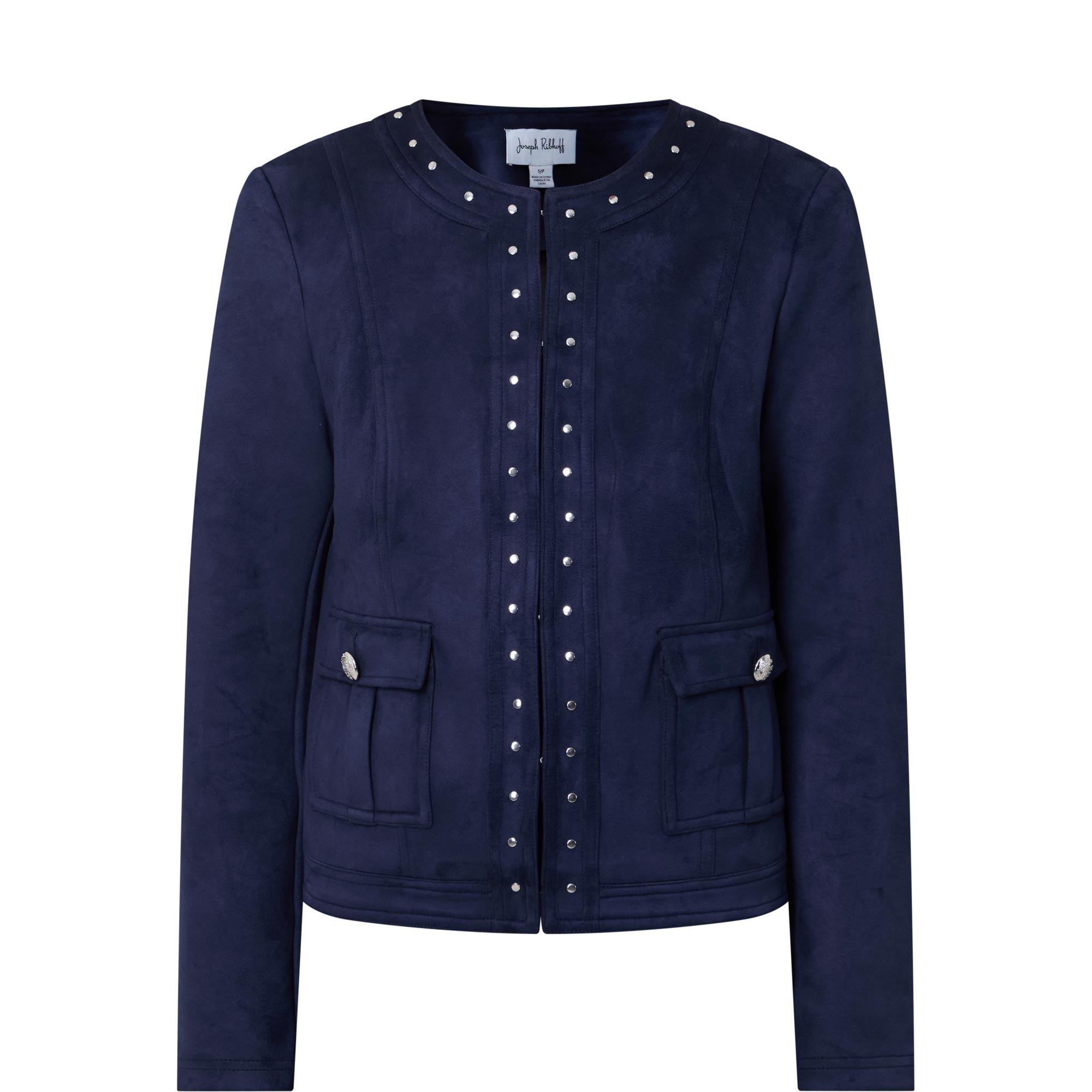 Studded Faux Suede Jacket