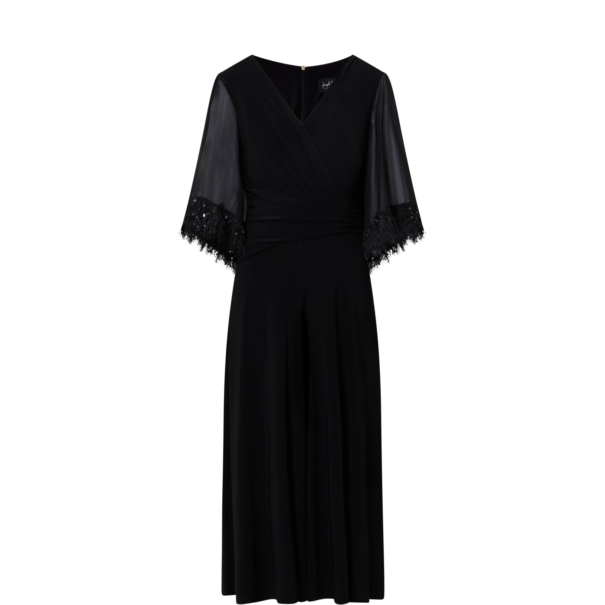 Draped Wide Leg Jumpsuit