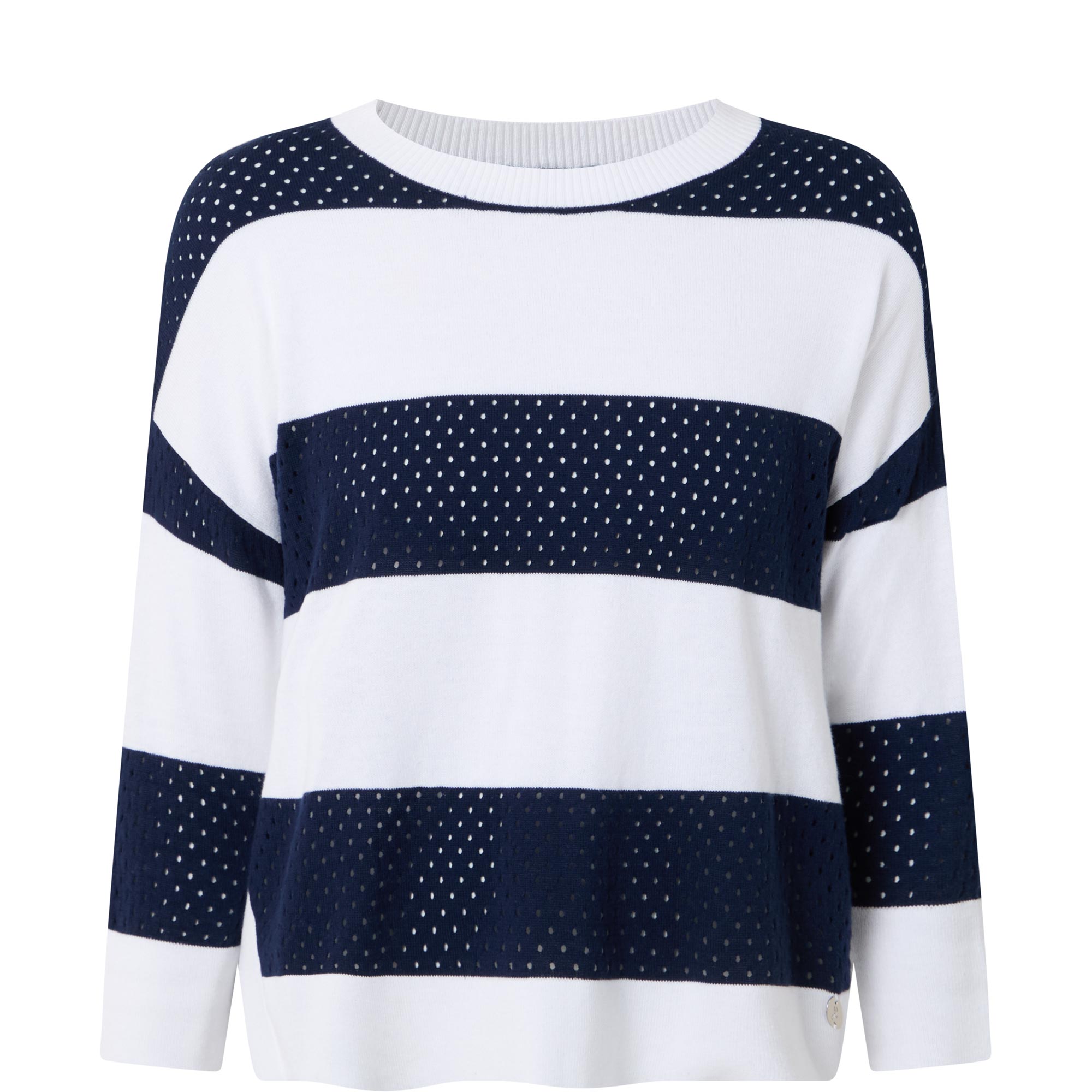 Striped Pointelle Sweater