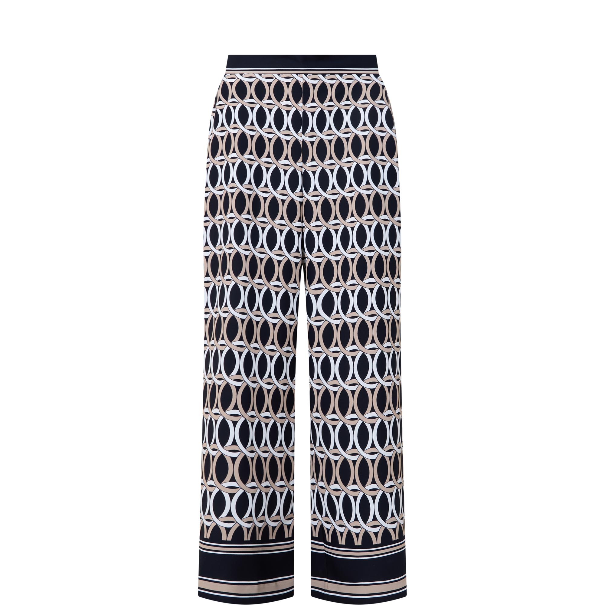 Graphic Print Wide Leg Trousers