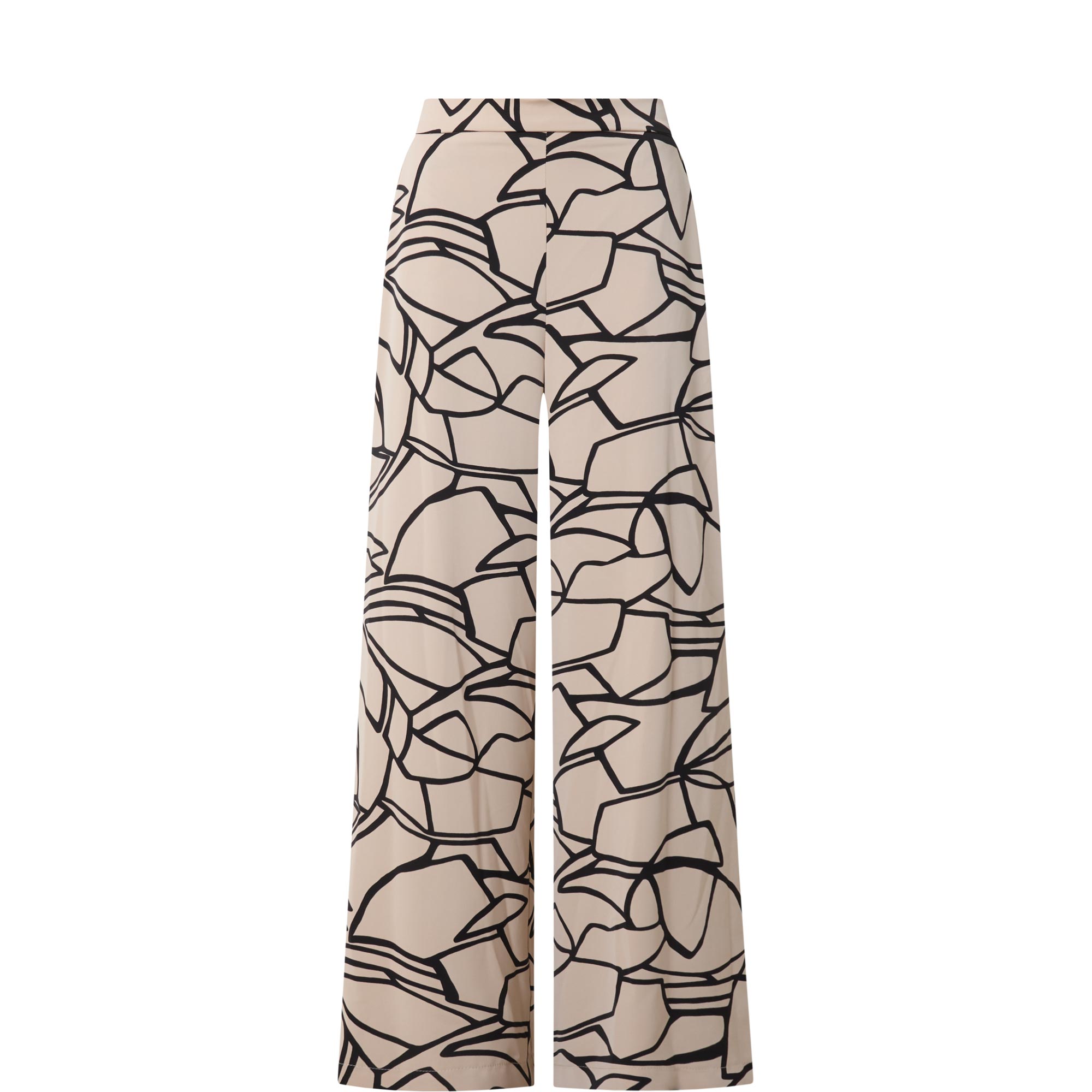 Printed Wide-Leg Trousers