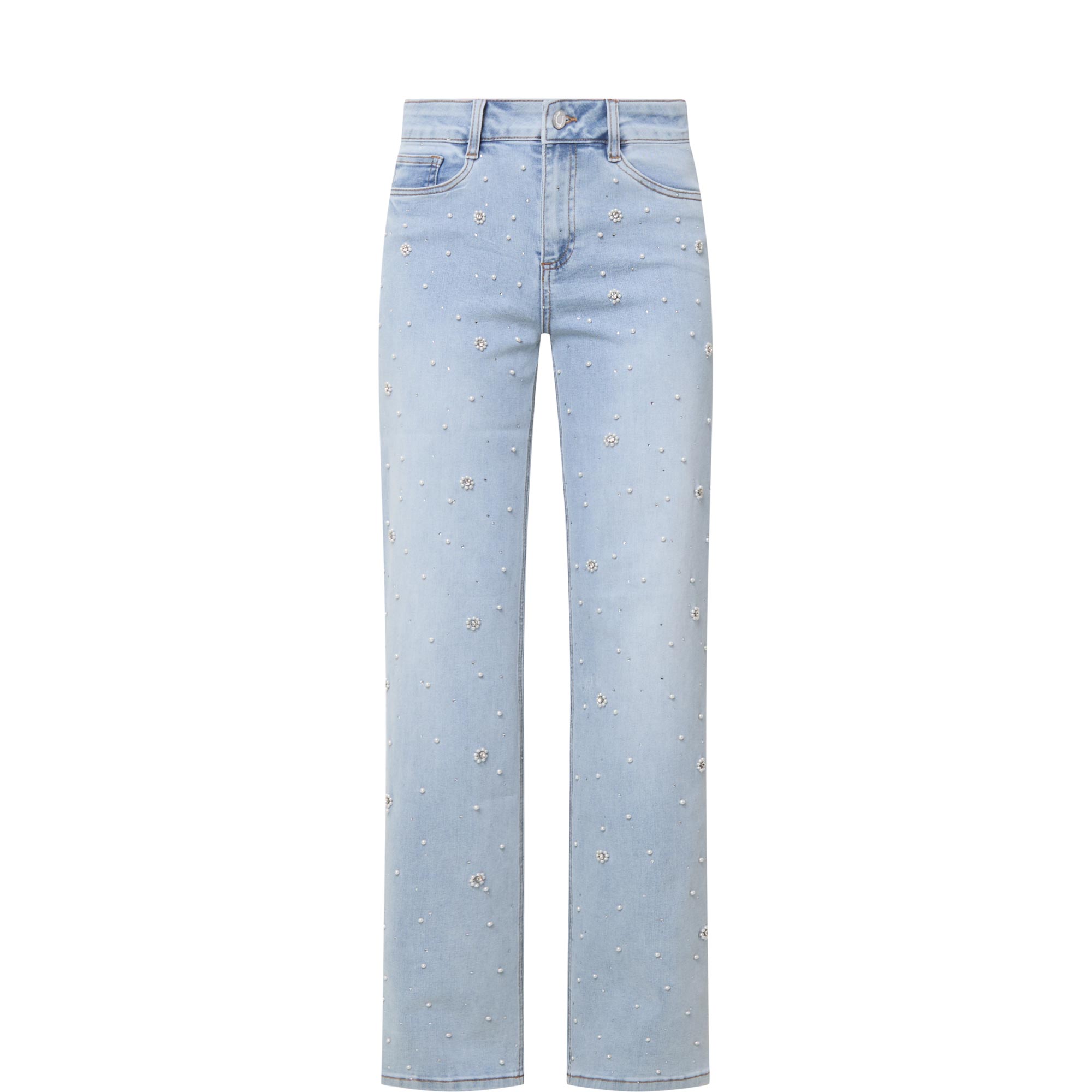 Embellished Wide Leg Jeans