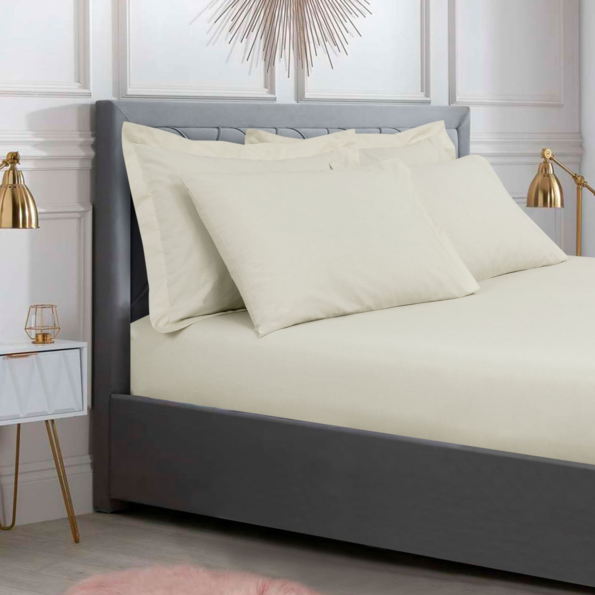 400 Thread Count Fitted Sheet Flaxen Sheets & Pillow Cases