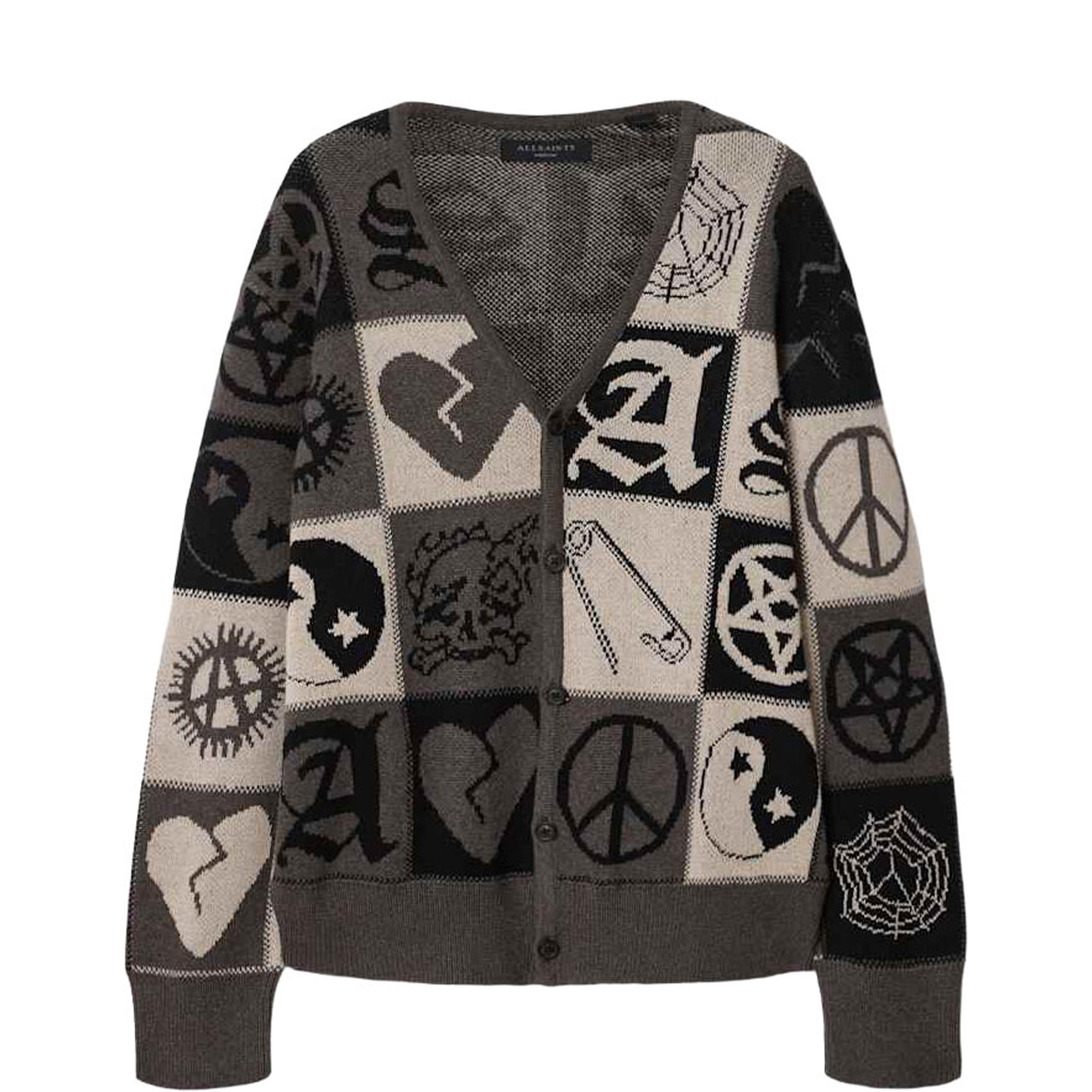 Barker Jacquard Knitted Cardigan